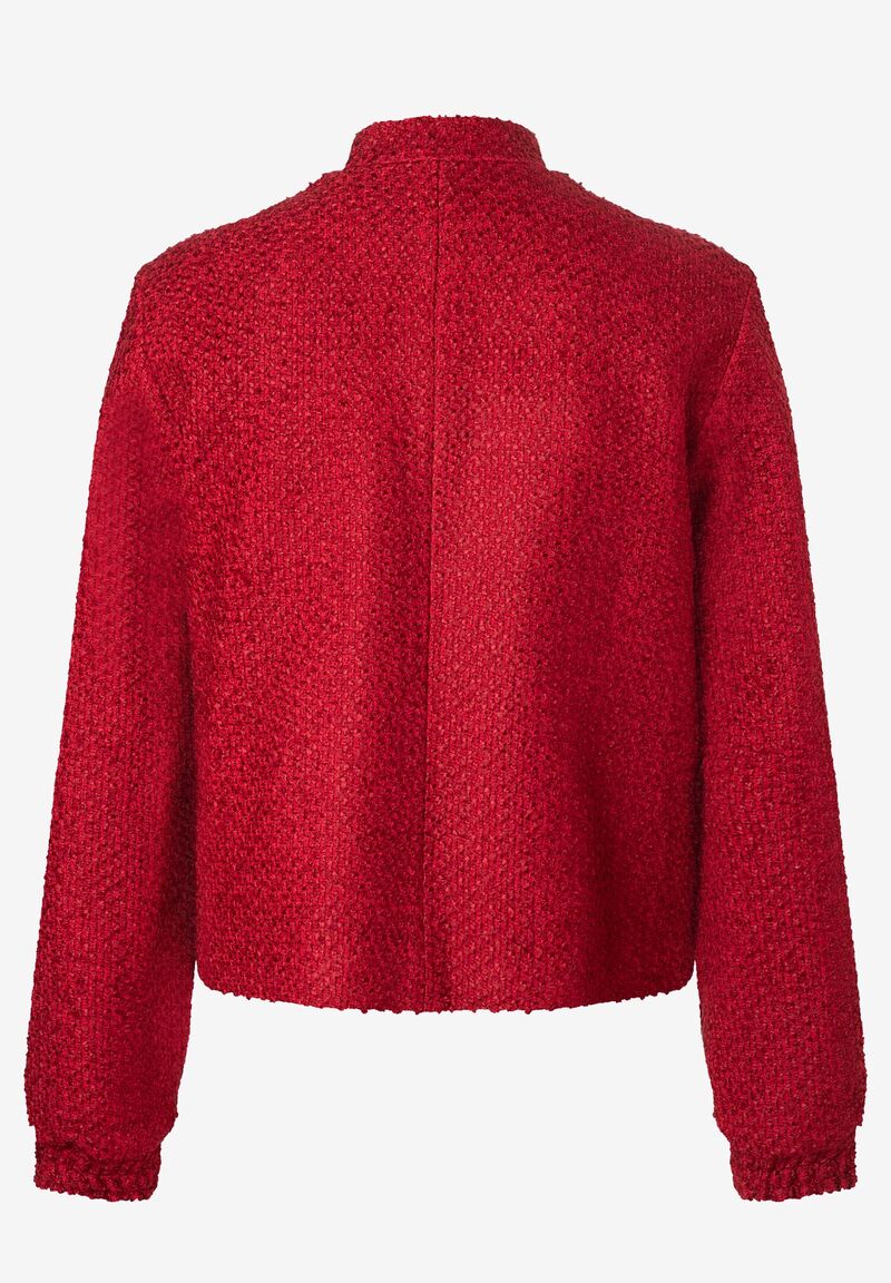 modisch kurzer Bouclé-Blouson  rot  Herbst-Kollektion