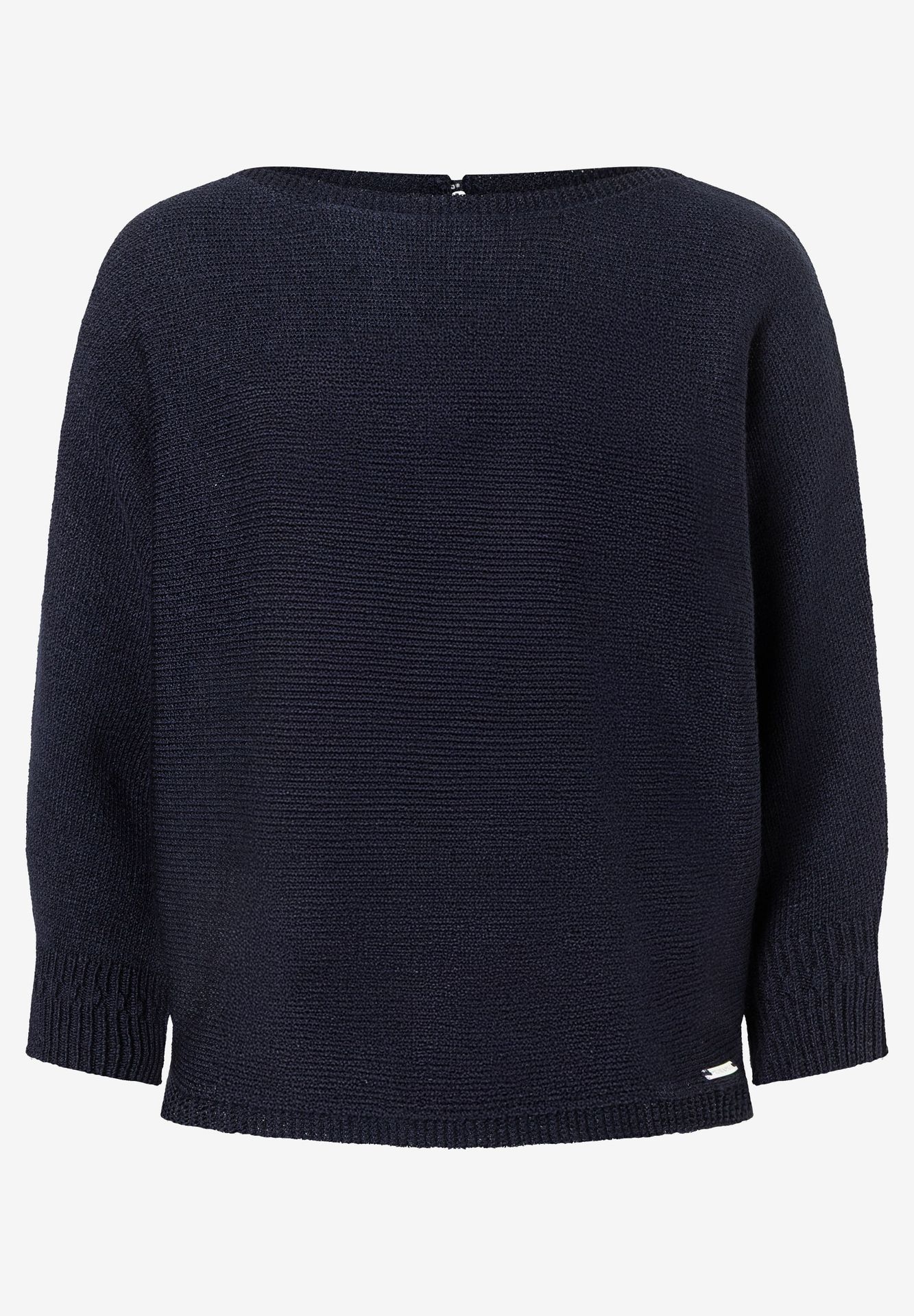 femininer Strickpullover mit  Fledermaus-Ärmel aus Glanzgarn