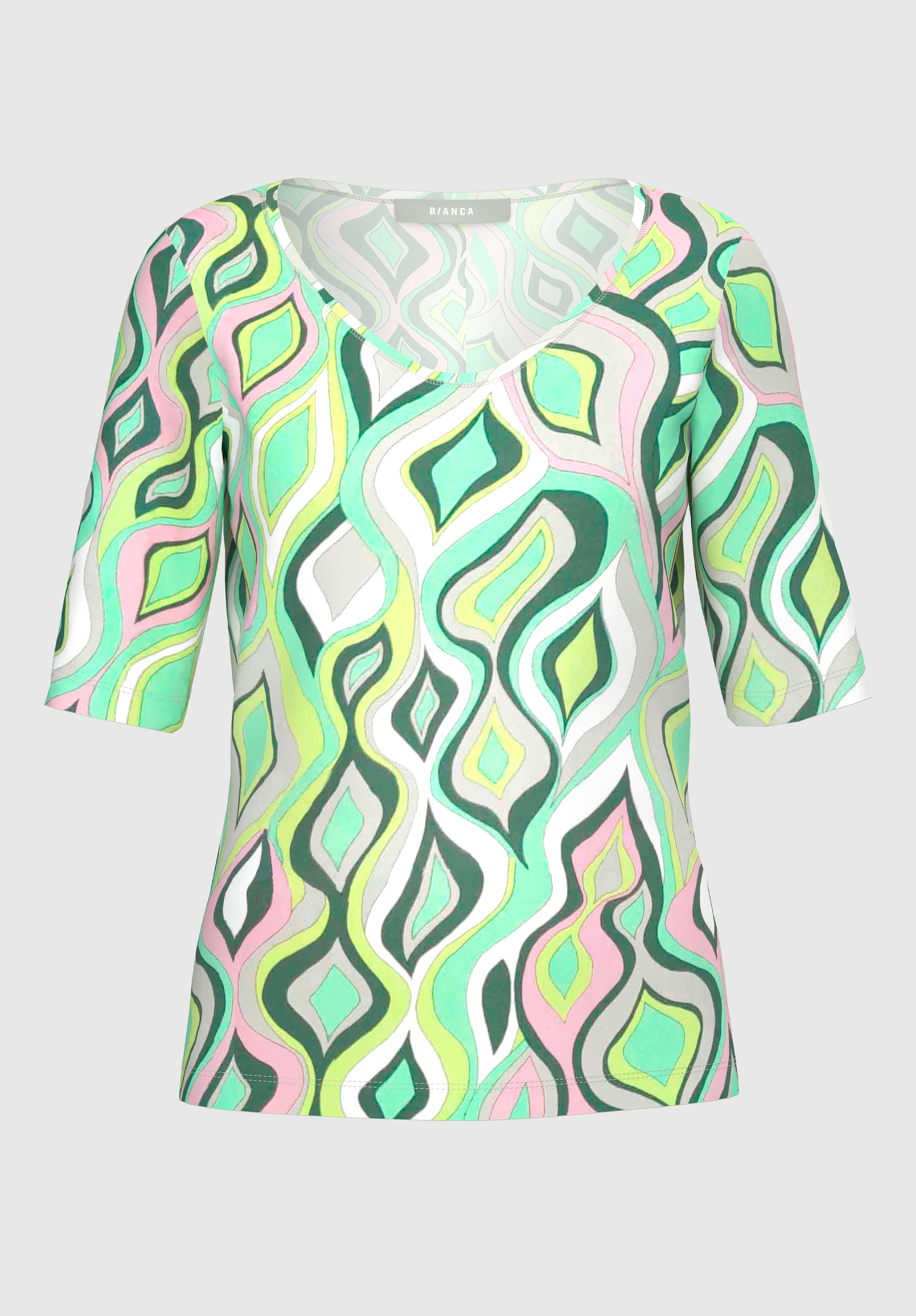 Viscose-Shirt "MALVE"  mit graphischem Print