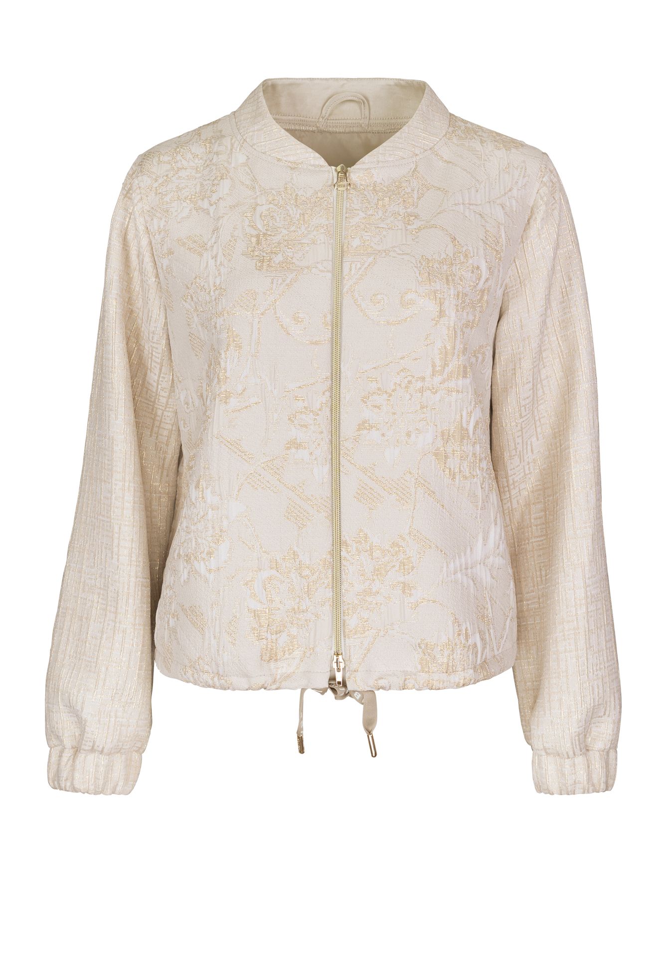 elegante Blouson-Jacke "RACHEL" mit glänzendem Webmuster und 2-Wege-Reißverschluss