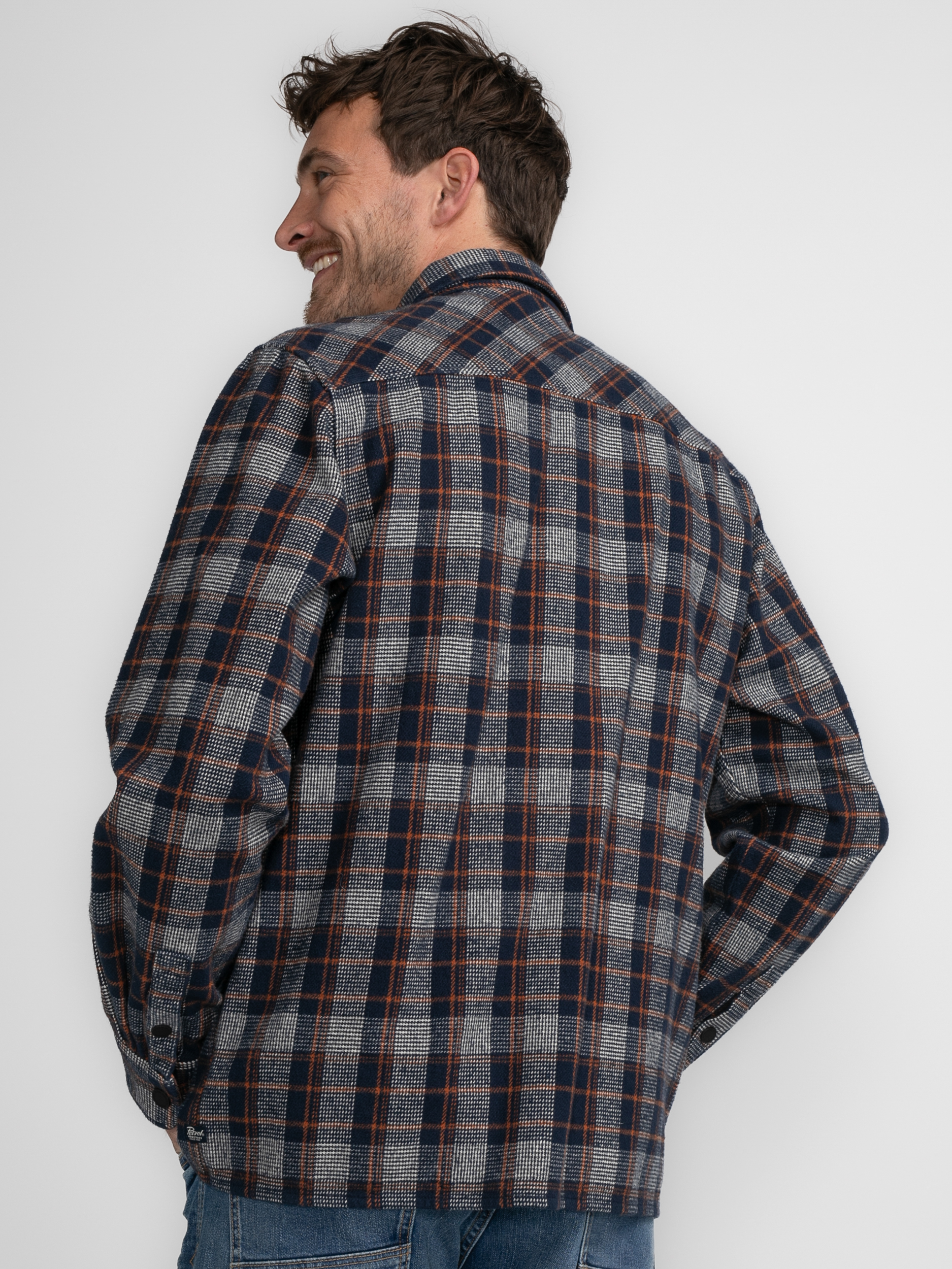 Men Shirt Long Sleeve Check