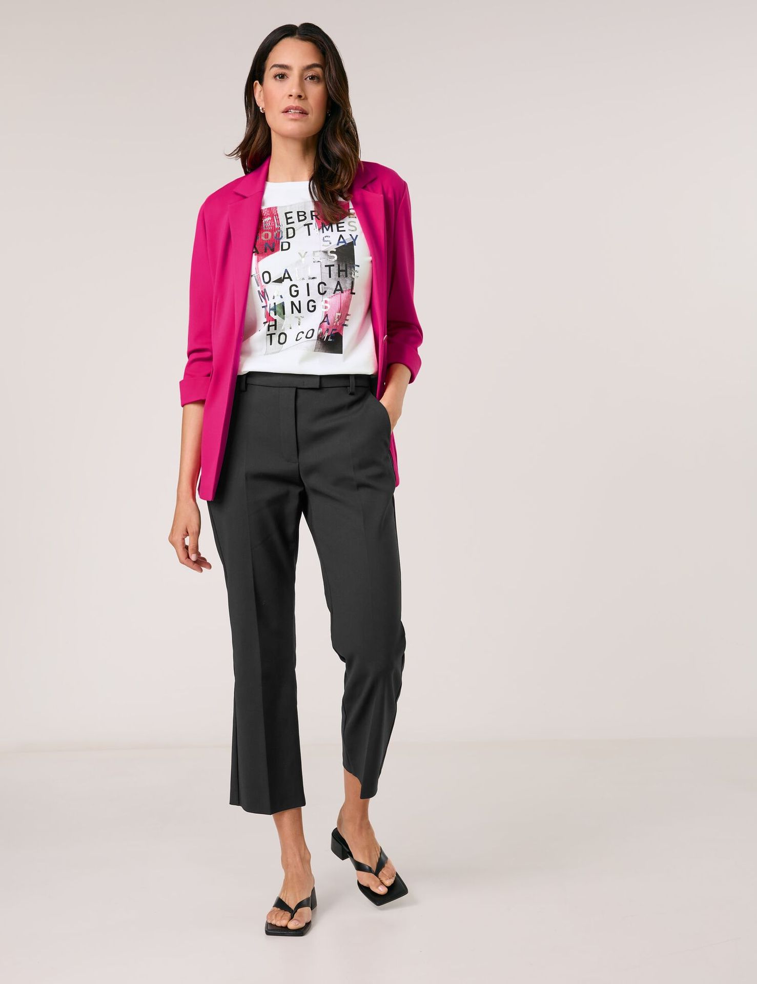 elegante Stoff-Hose aus Baumwoll-Stretch