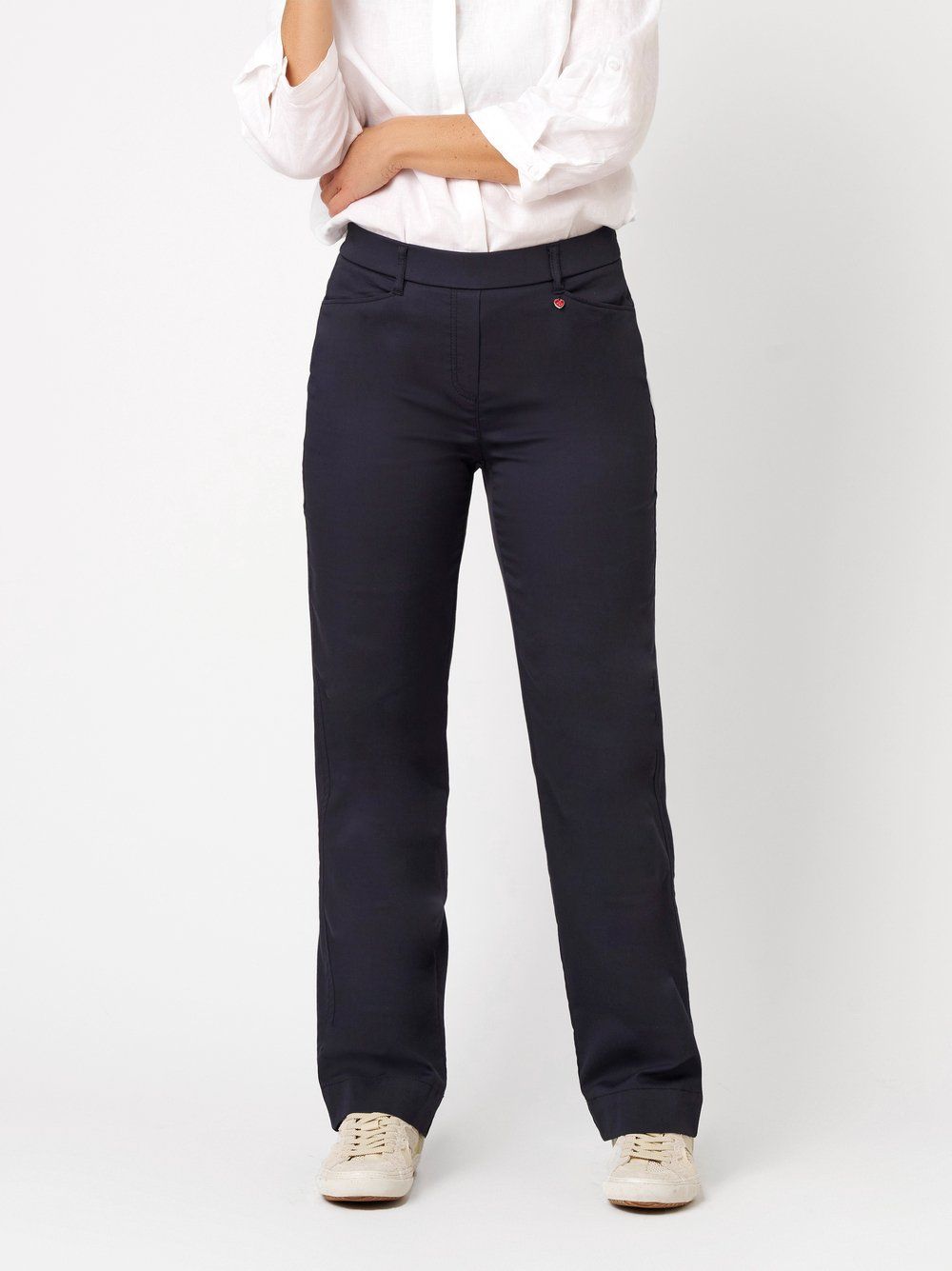 bequeme Schlupfhose "Scarlet Wide Leg" aus Baumwoll-Mix