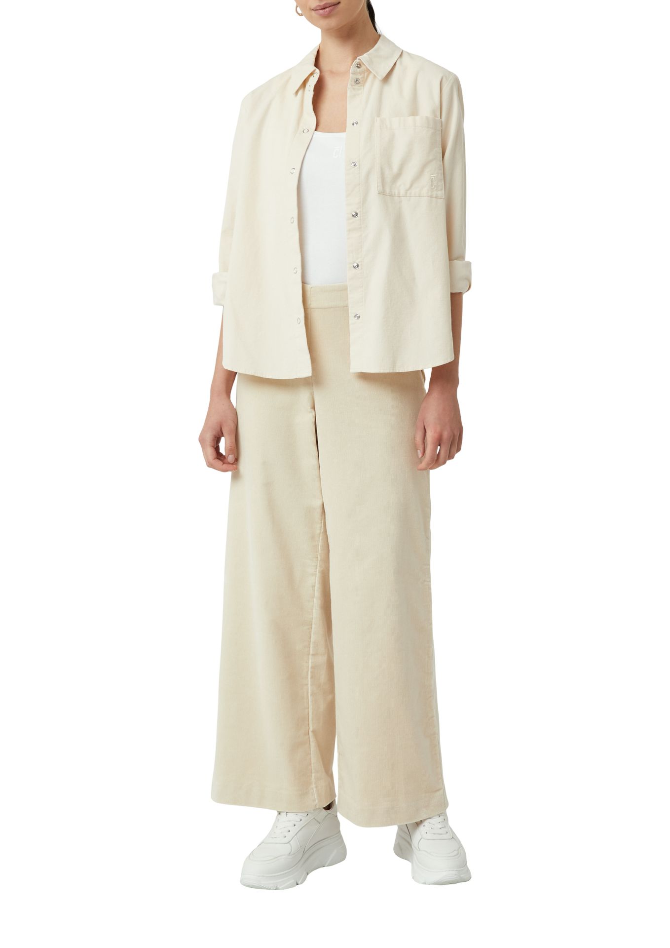 Hemdbluse aus Feincord im Oversize-Schnitt