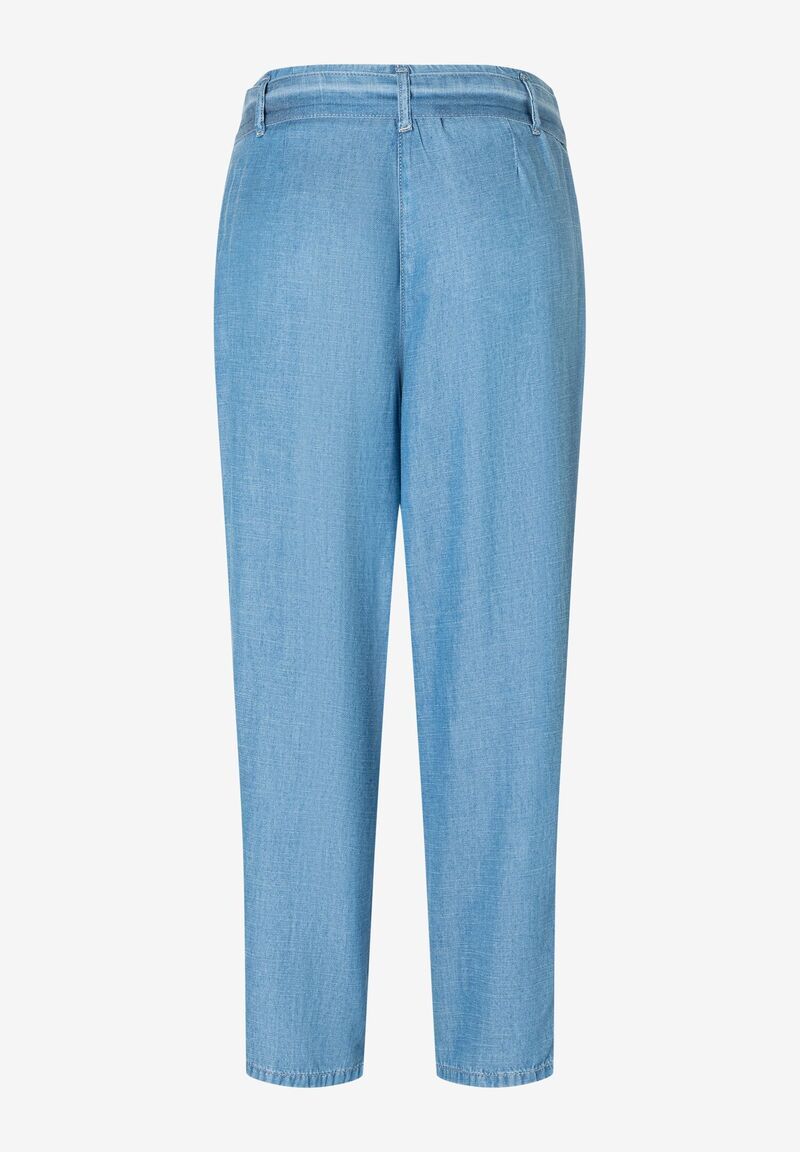 leichte Sommer-Denim-Hose mit Bindeband