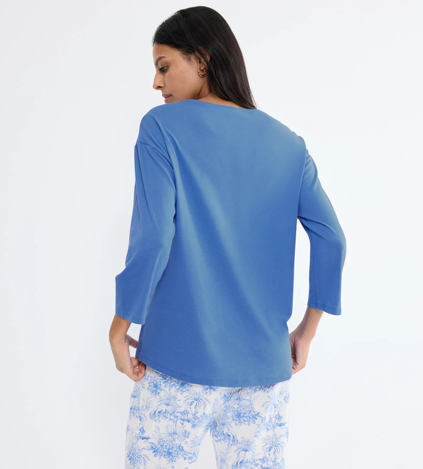 uni Sleepwear-Shirt "Mix & Match Top 7/8 X" aus reinem Baumwoll-Jersey