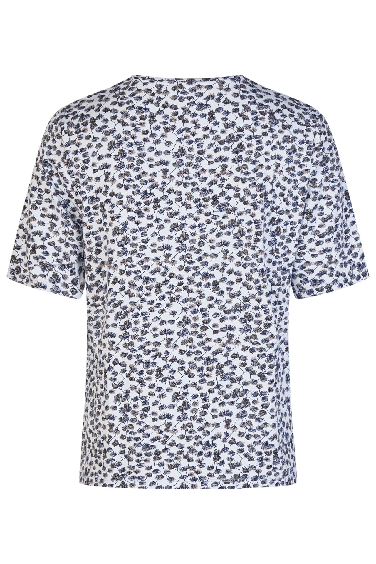 feminines T-Shirt im Allover-Minimal-Dessin aus Viskose-Elasthan