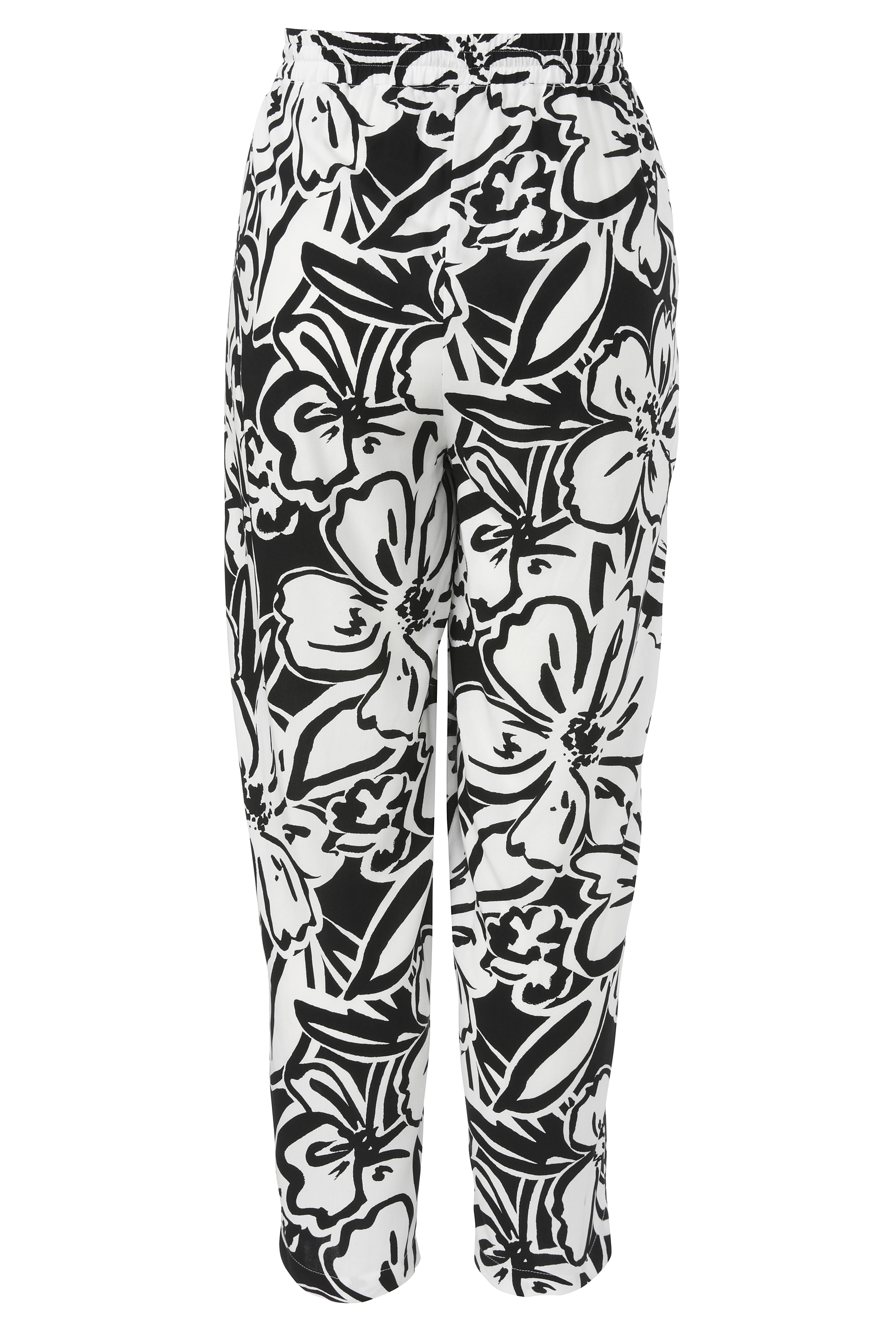 Schlupf-Hose mit Graphic-Druck aus reiner Viskose