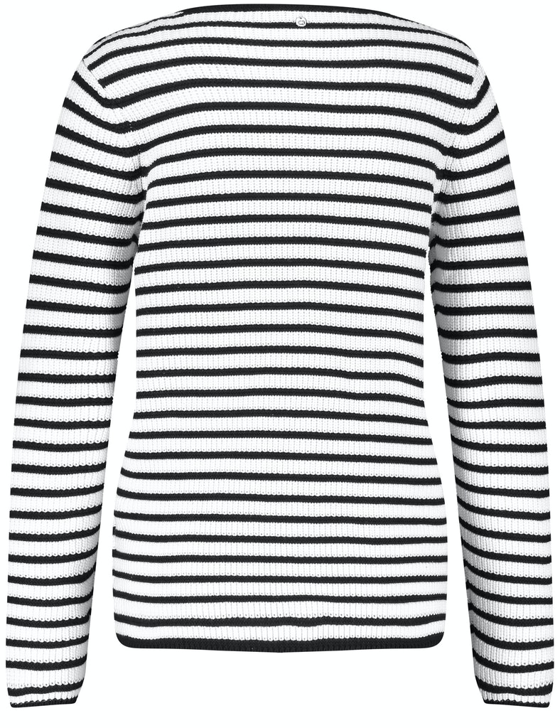 Baumwoll-Pullover in Strukturstrick "GOTS" zertifiziert