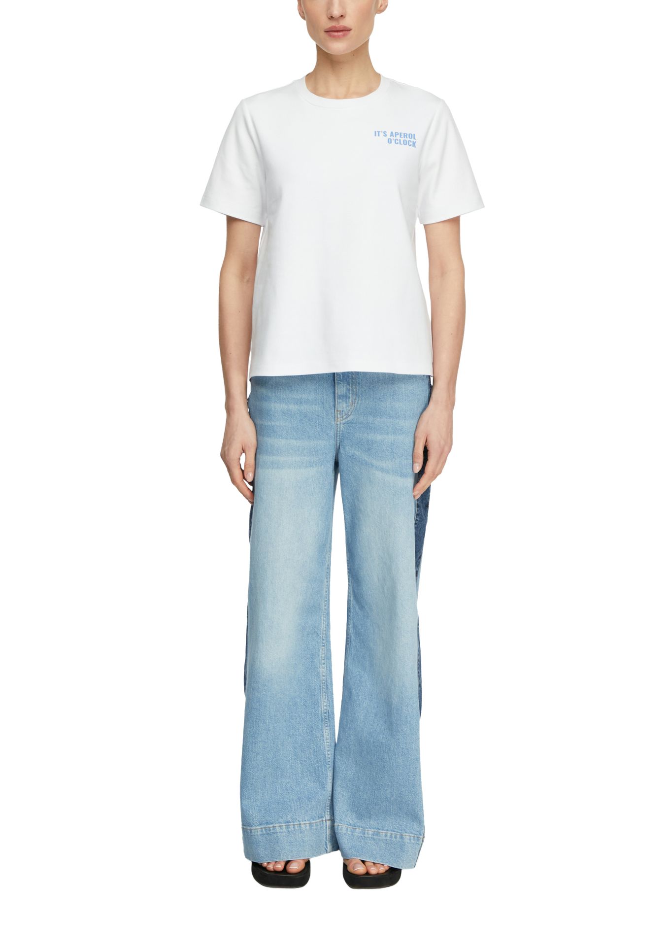 lässiges Oversize-T-Shirt mit Rücken-Print aus Baumwoll-Jersey