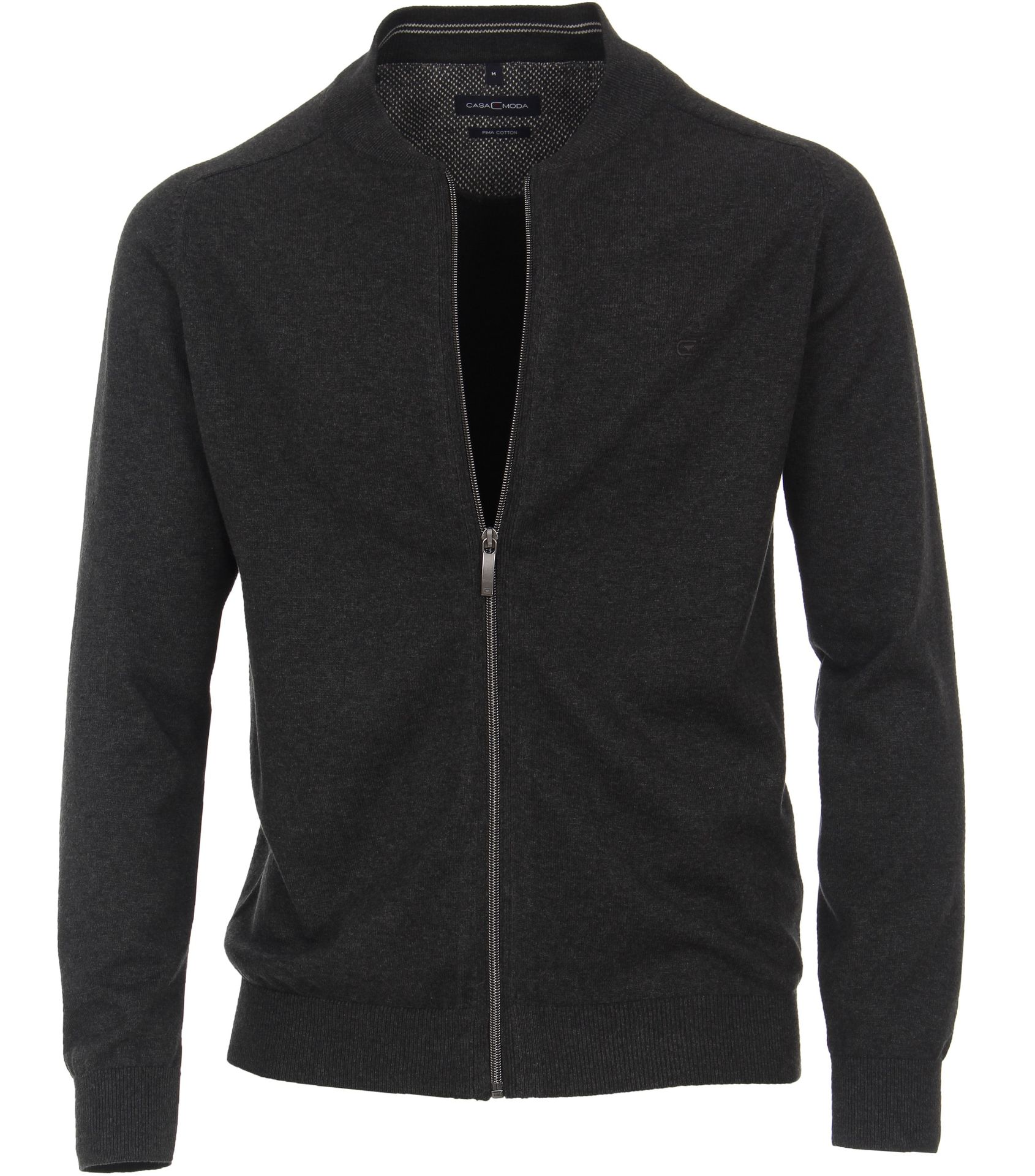 Strickjacke mit Reißverschluß uni