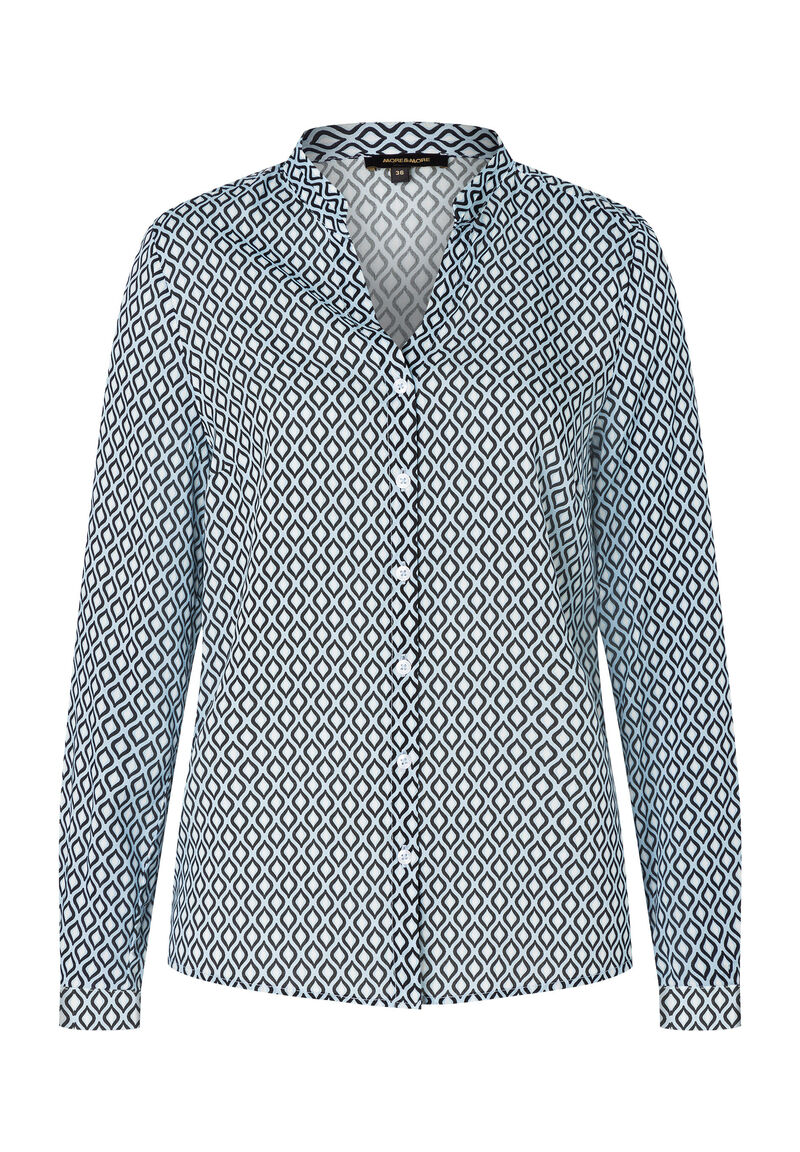 fließende Viskose-Bluse mit Allover-Print