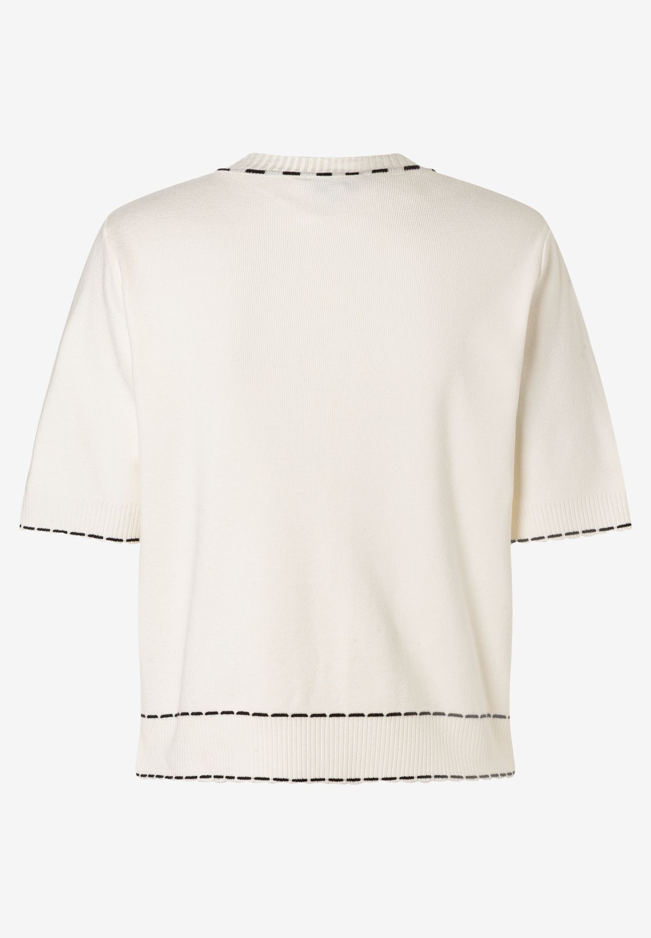 1/2 Arm Strick-Cardigan mit Kontrastnaht im Chanel-Stil aus Viskose-Mix