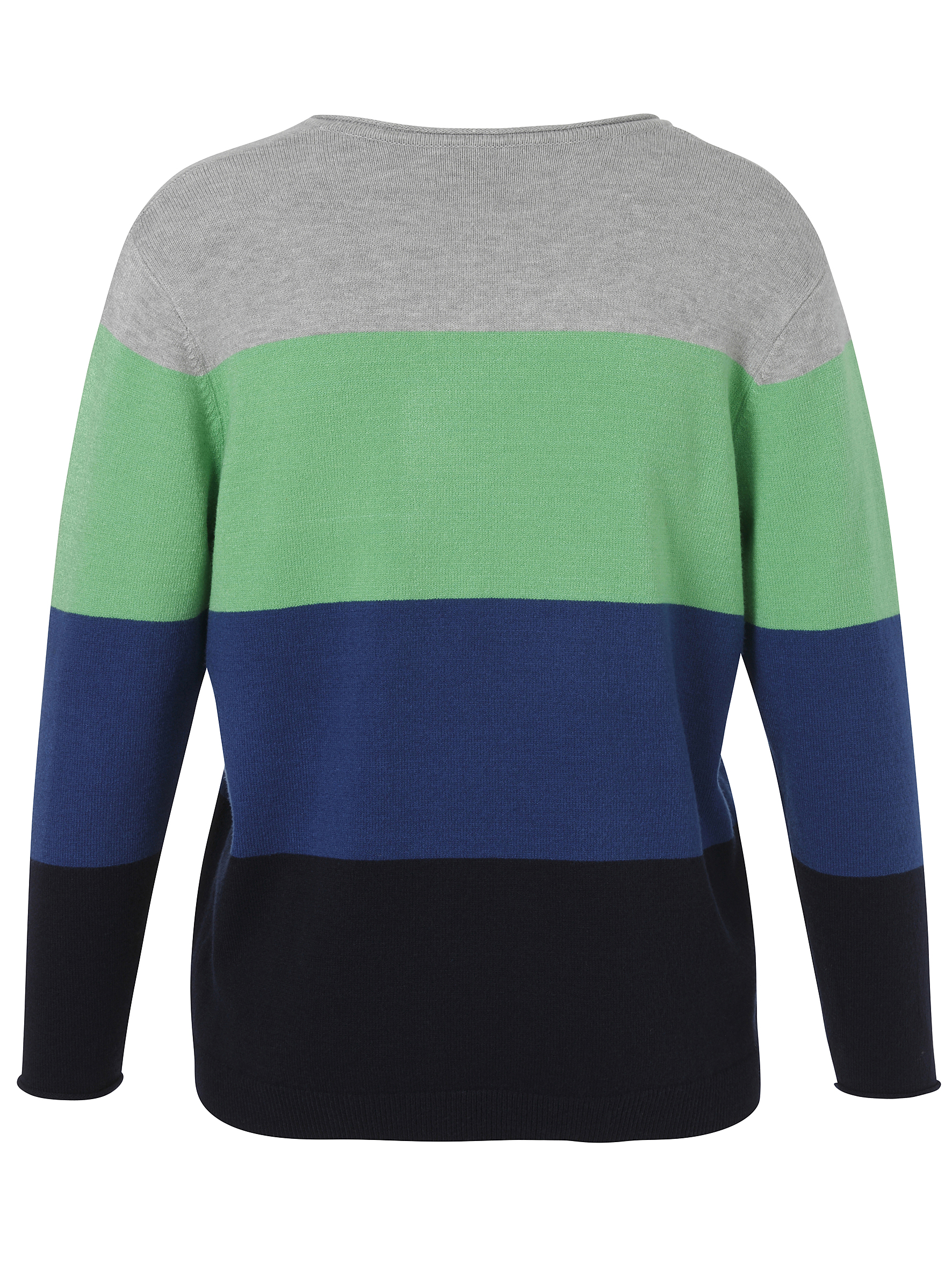 leichter Feinstrick-Pullover mit Blockringel aus Viskose-Mix