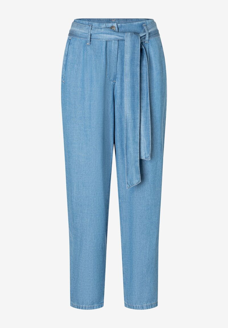 leichte Sommer-Denim-Hose mit Bindeband