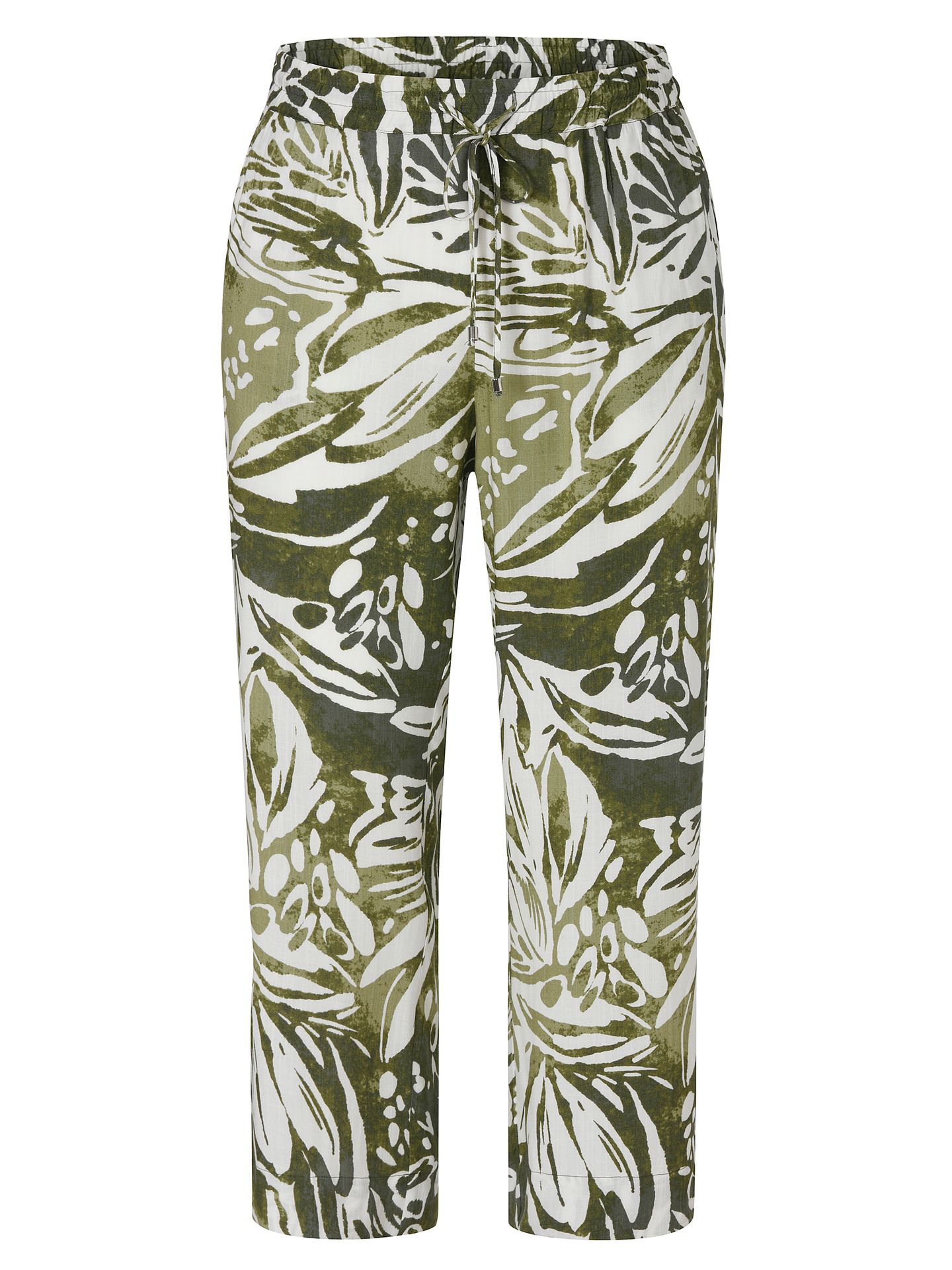 leichte Schlupf-Hose mit sommerlichem Allover-Druck aus Viskose