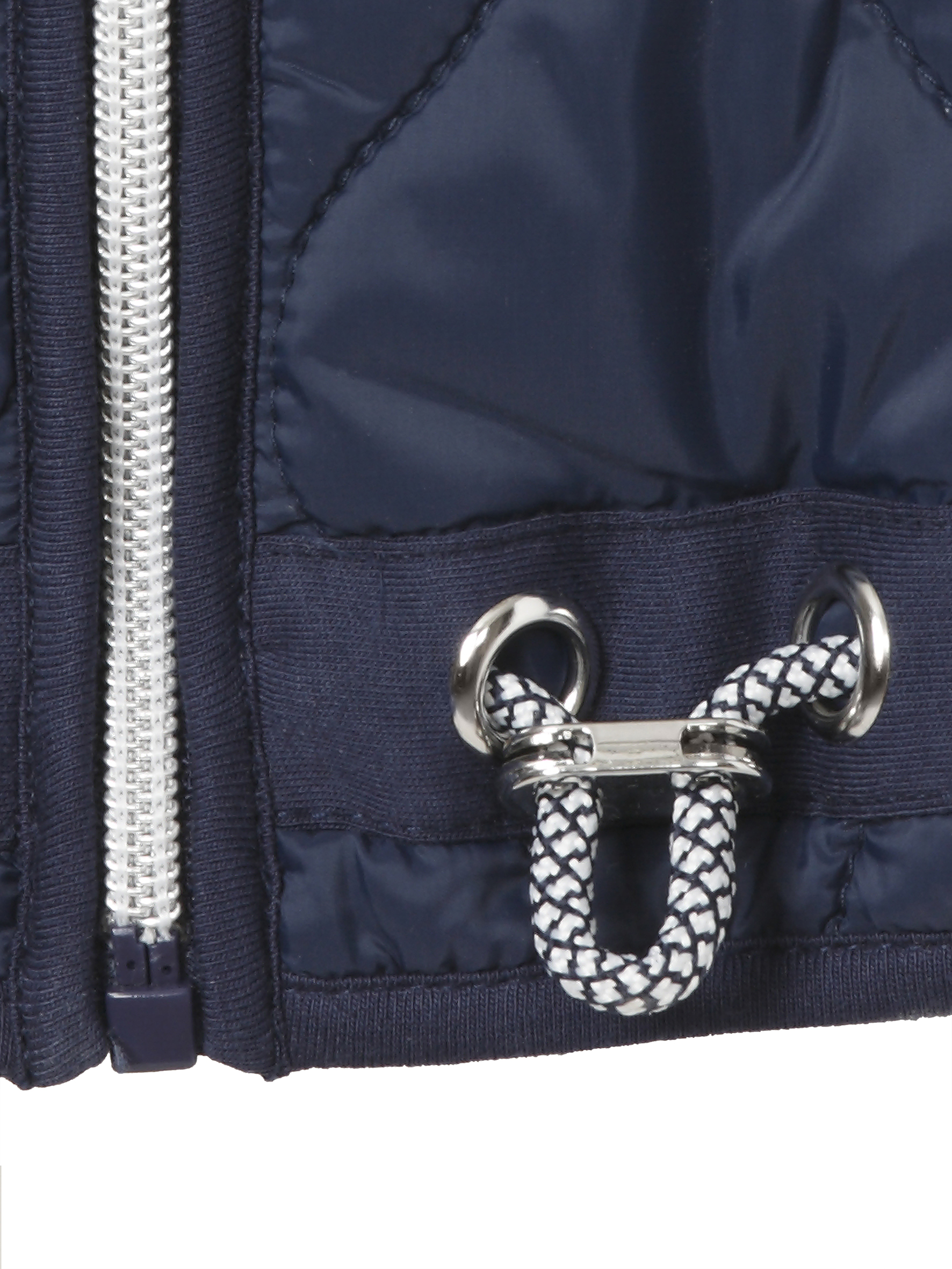 Sweat-Jacke mit gesteppter Front aus Baumwoll-Mix mit Kapuze