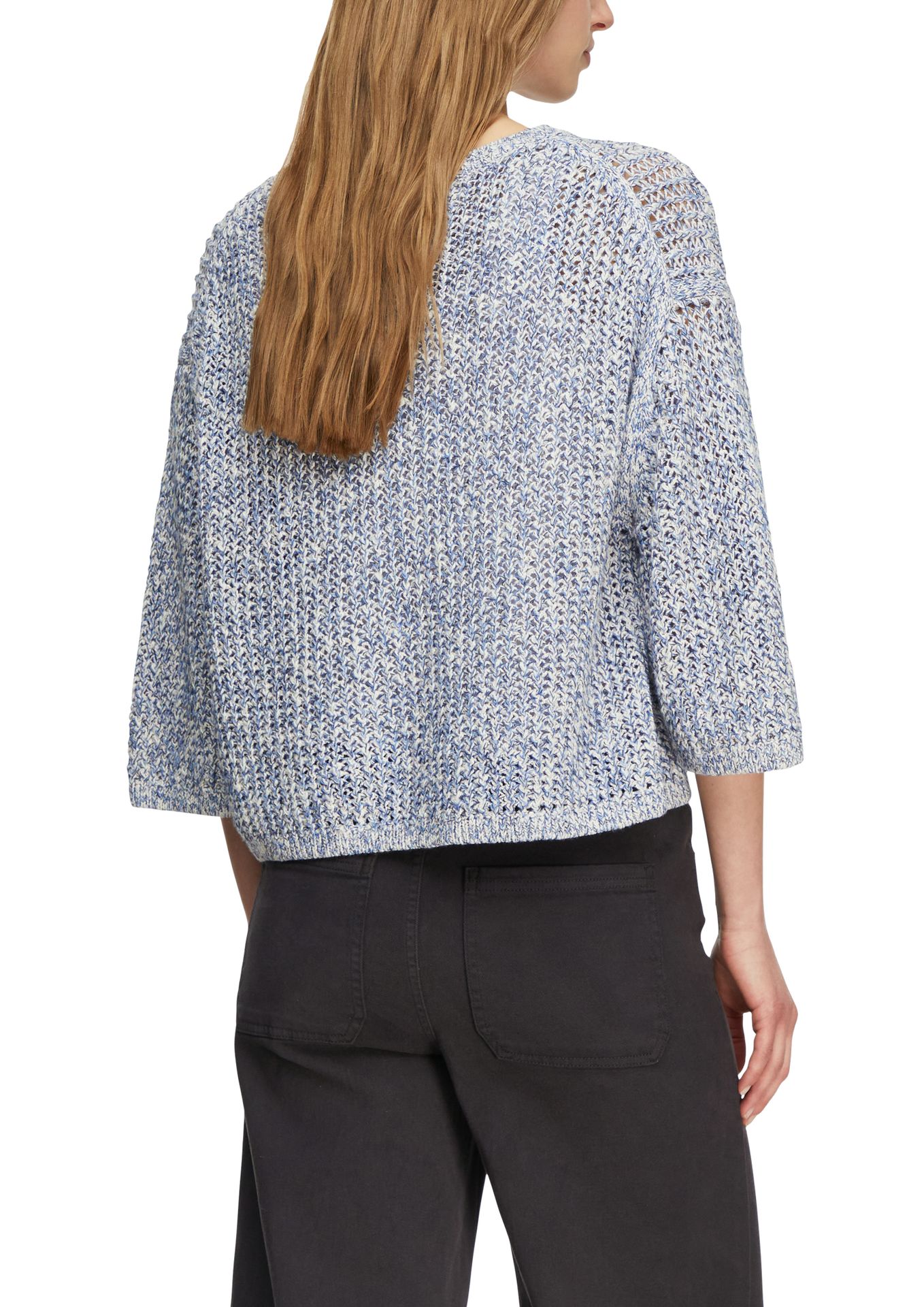 luftig leichter Sommer-Strickpullover aus Baumwoll-Mix