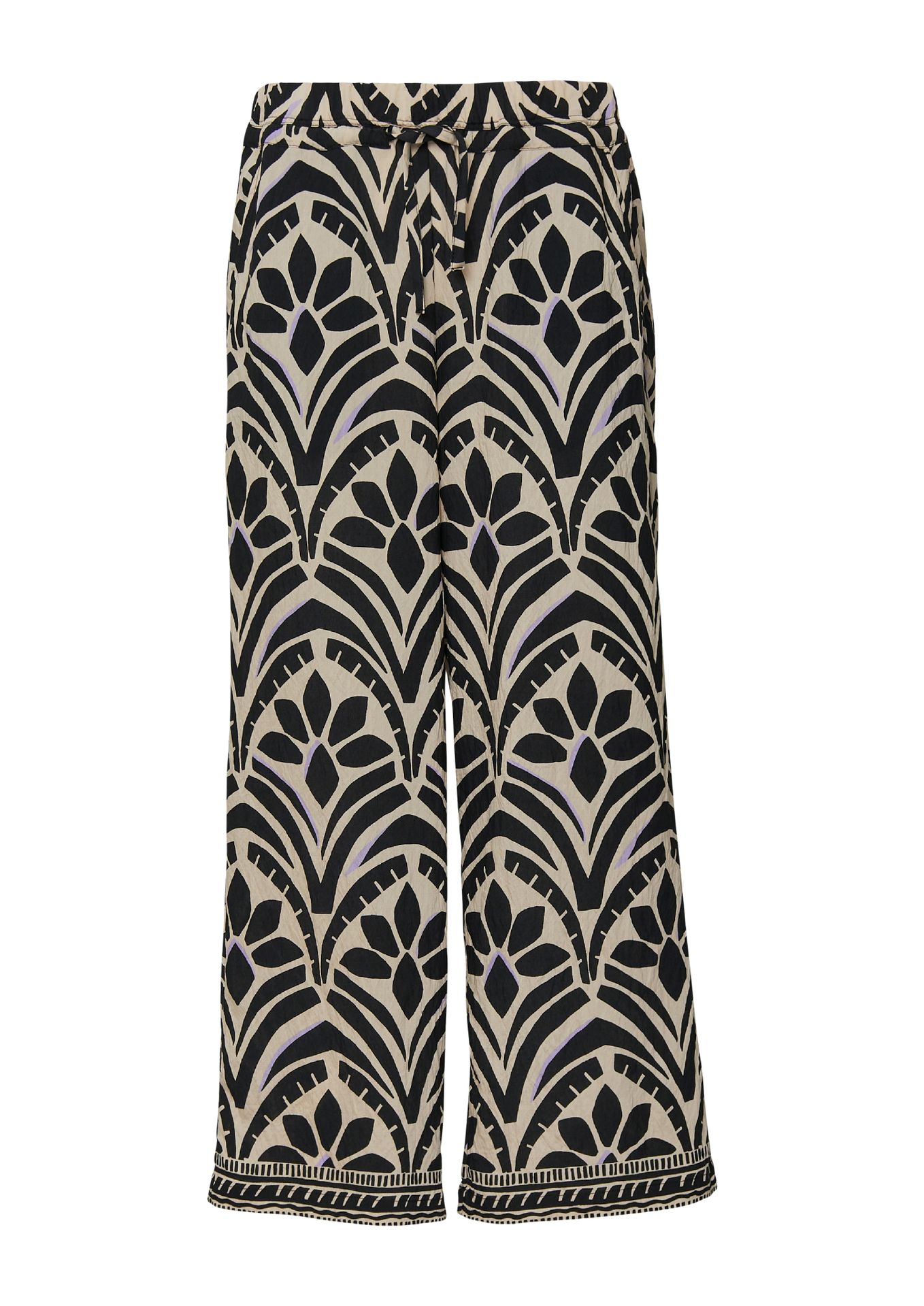 Culotte aus Viskosemix mit Allover-Print