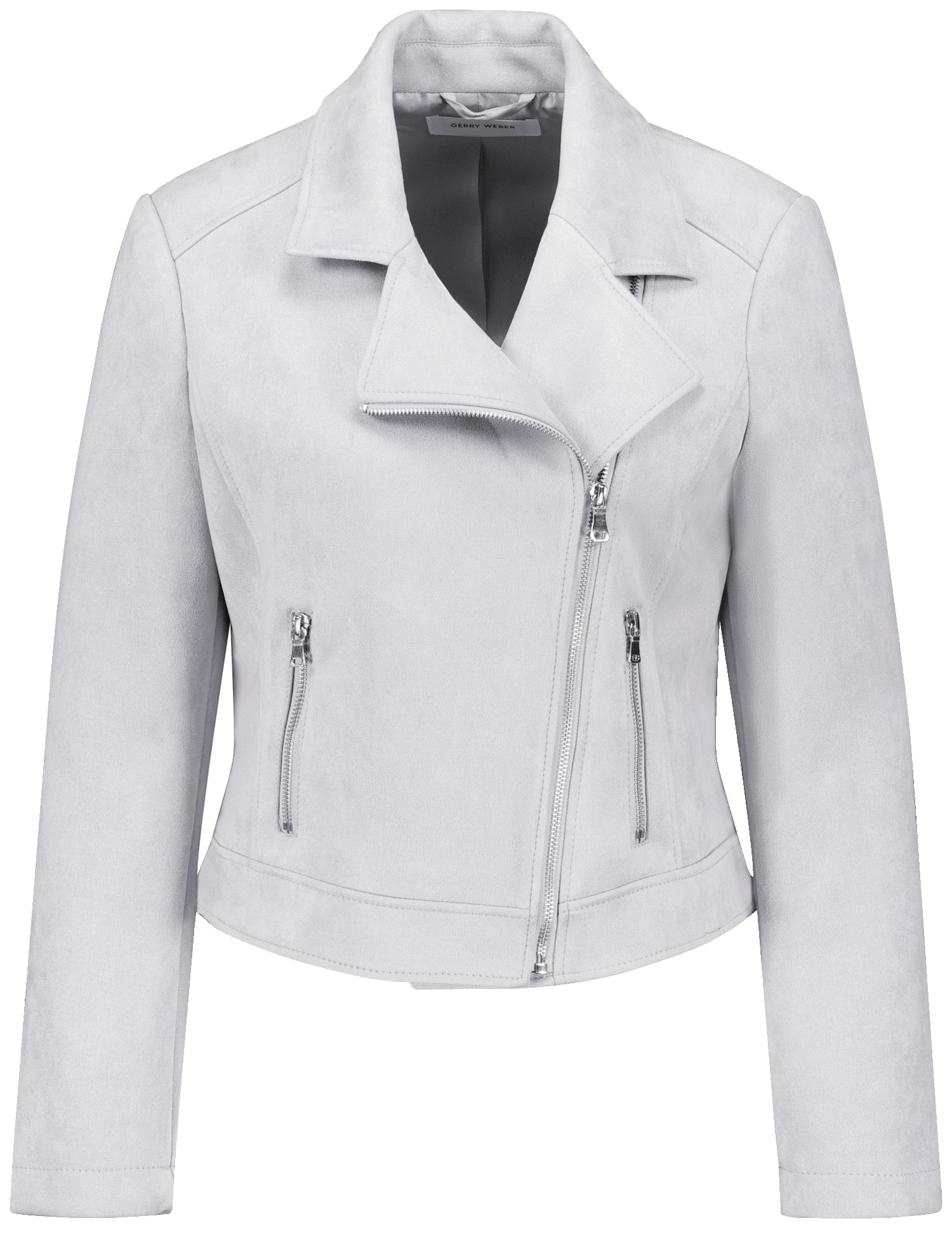Modisch kurze Damenjacke im Bikerstil
