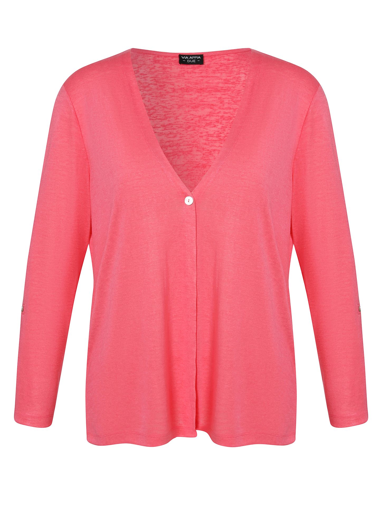 sommerlich leichte Cardigan-Jacke mit einem Knopf aus Viskose-Mix