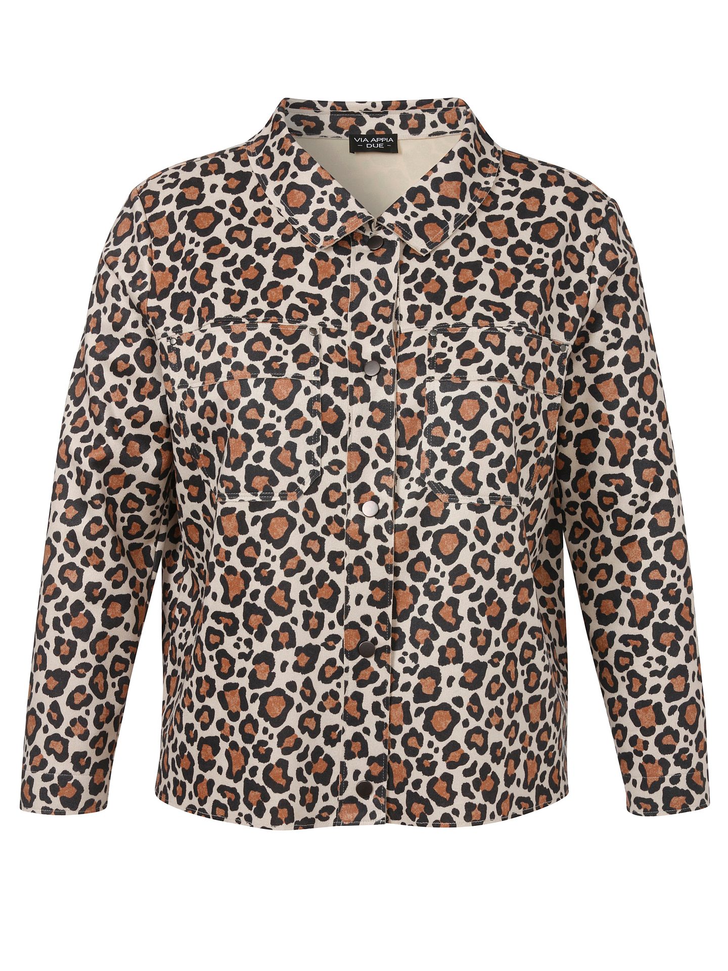 kurze Jersey-Jacke mit  Leo-Print
