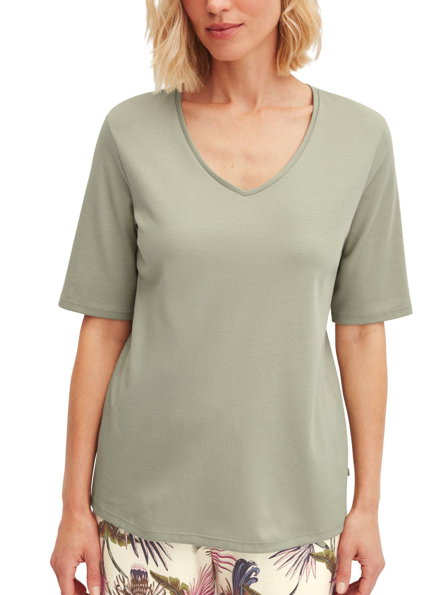 uni Damen Sleepwear-T-Shirt aus reinem Baumwoll-Jersey