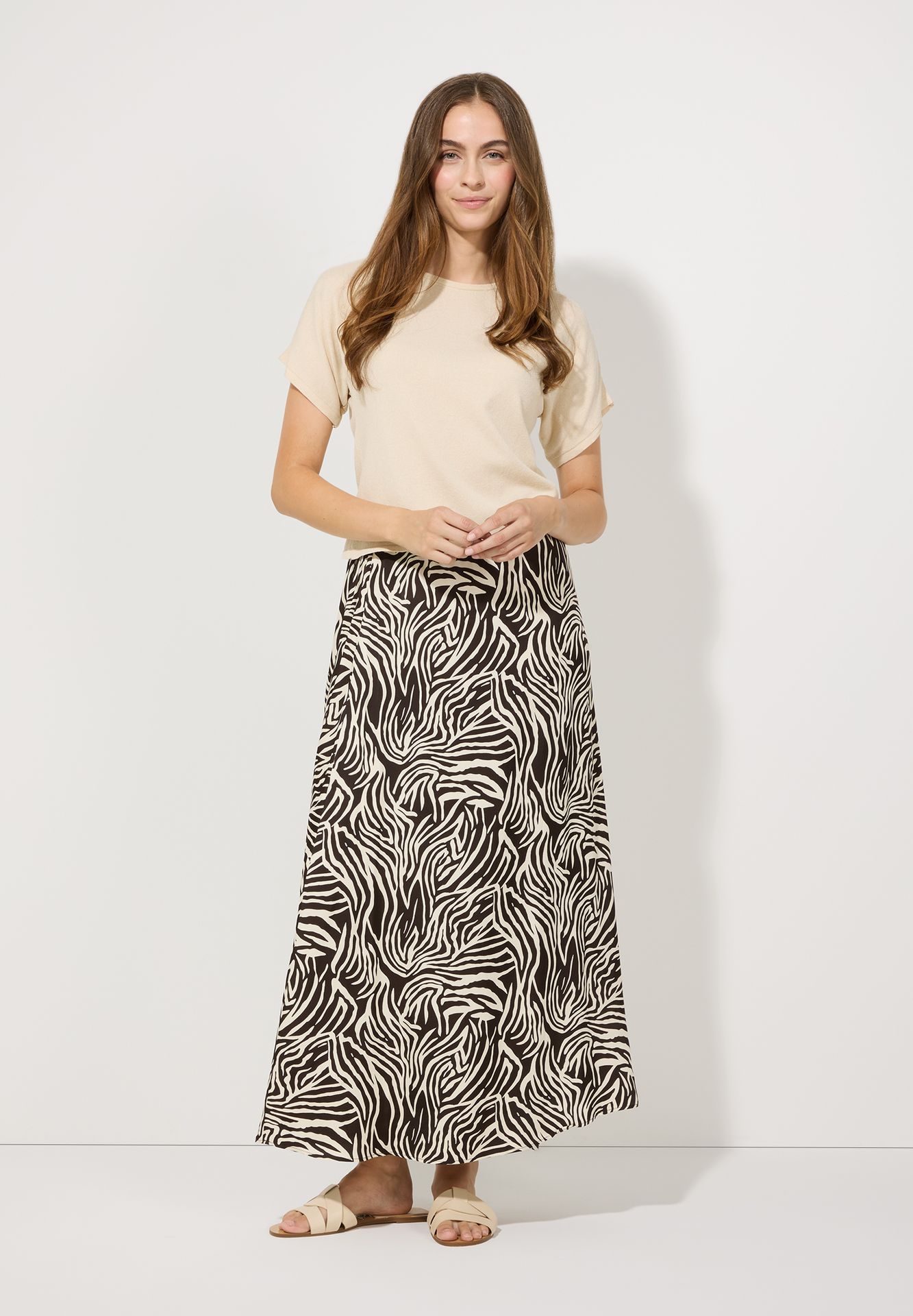 Kurzer uni Feinstrick-Pullover aus Viskose-Mix