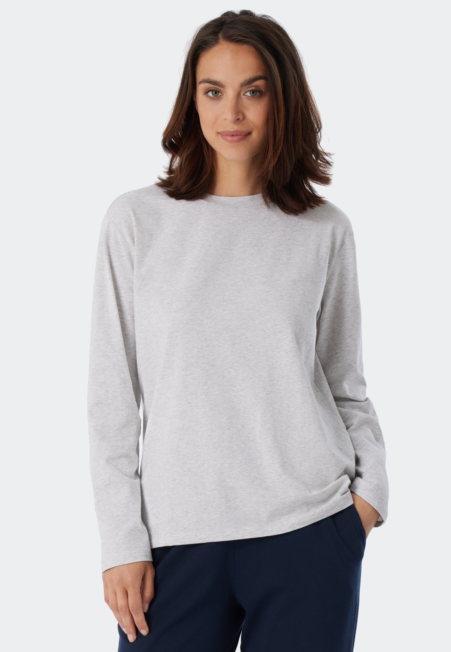 Damen-Night-Langarmshirt aus Baumwolle "Mix&Relax"