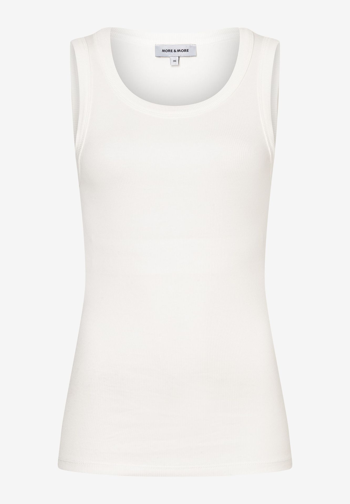 sportiv geripptes Tank-Top aus Baumwoll-Jersey