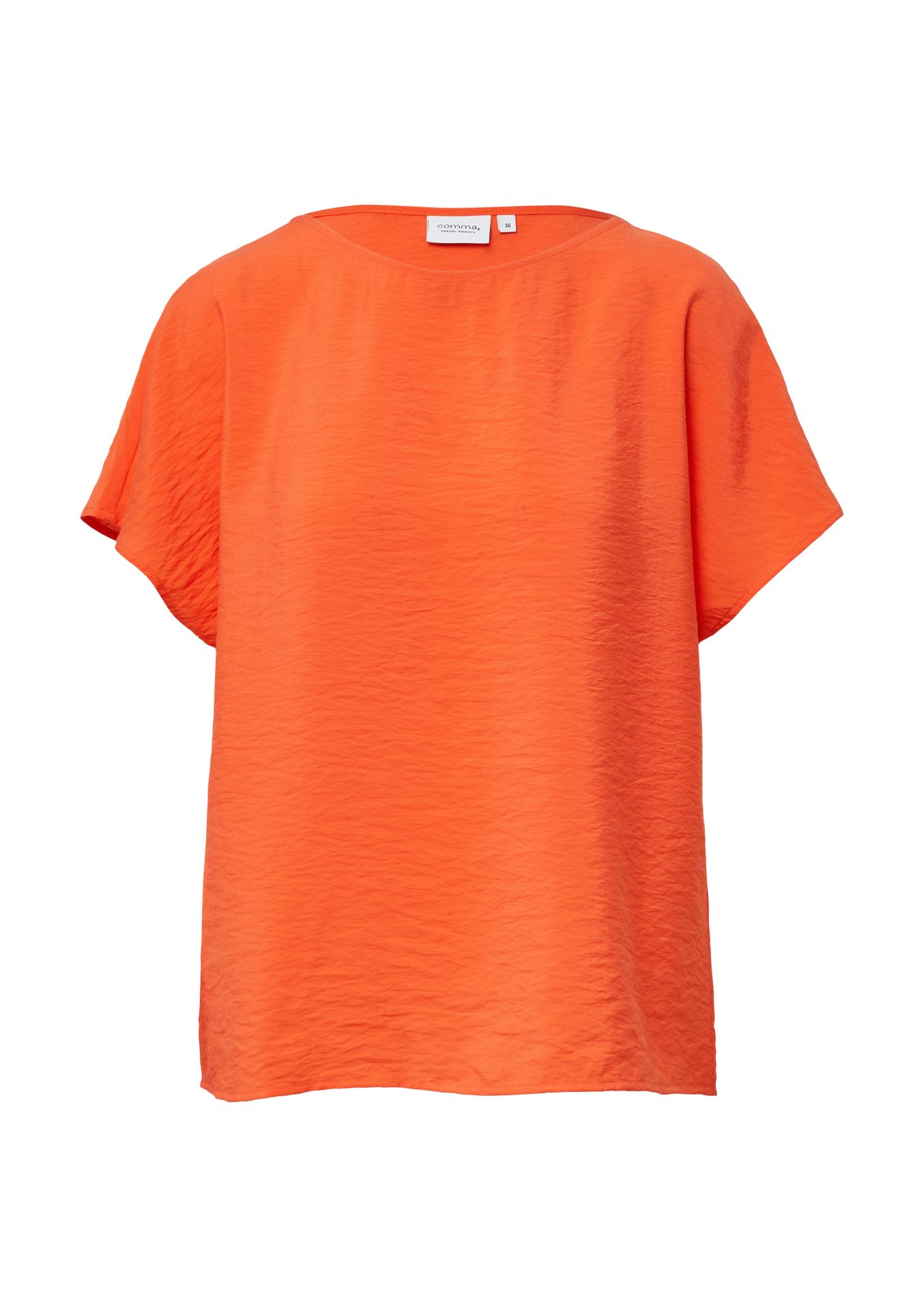 lässiges unifarbenes Blusenshirt aus Viskose-Mix