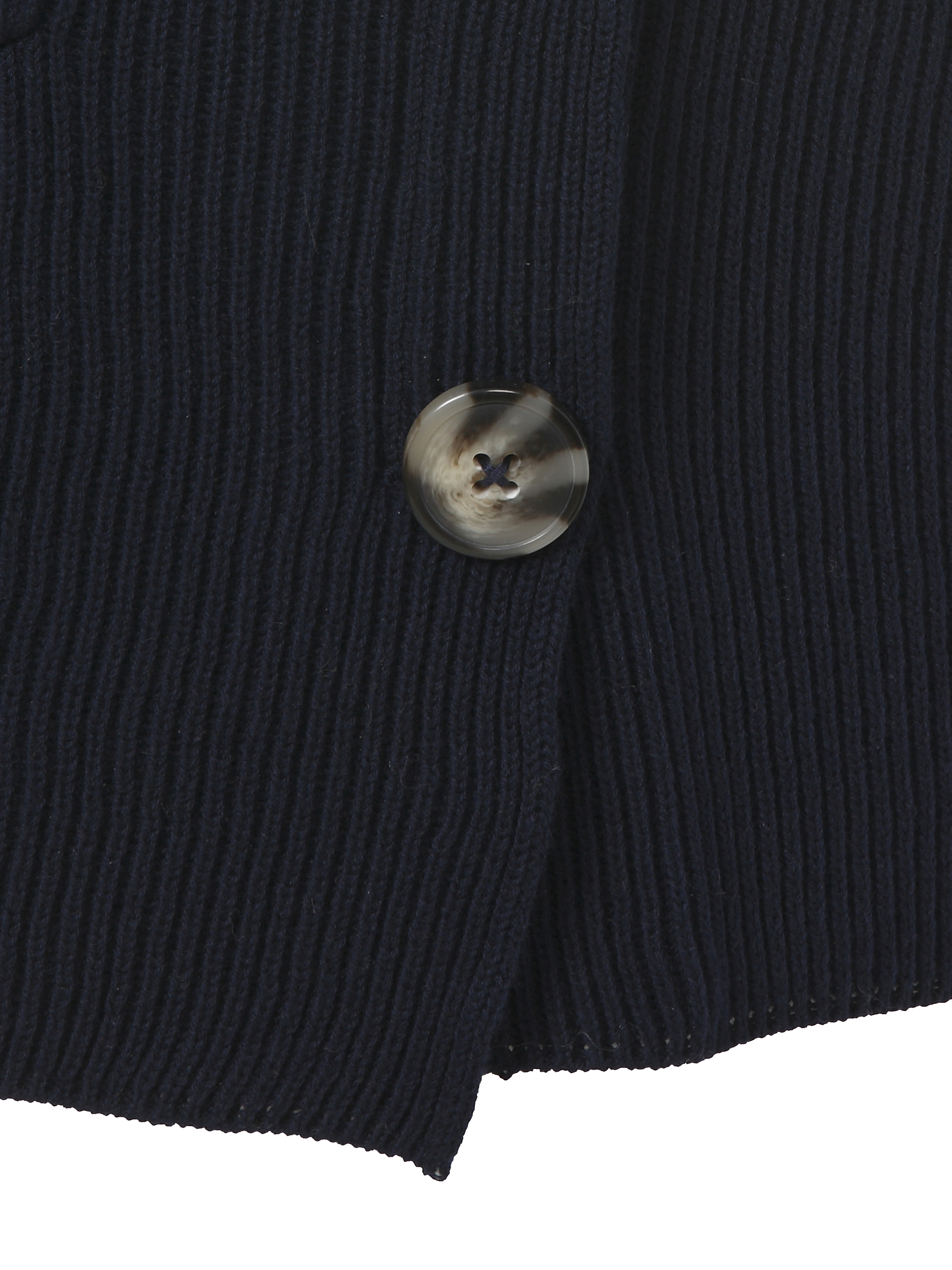 Strick-Weste offen mit seitl. Zierknöpfen