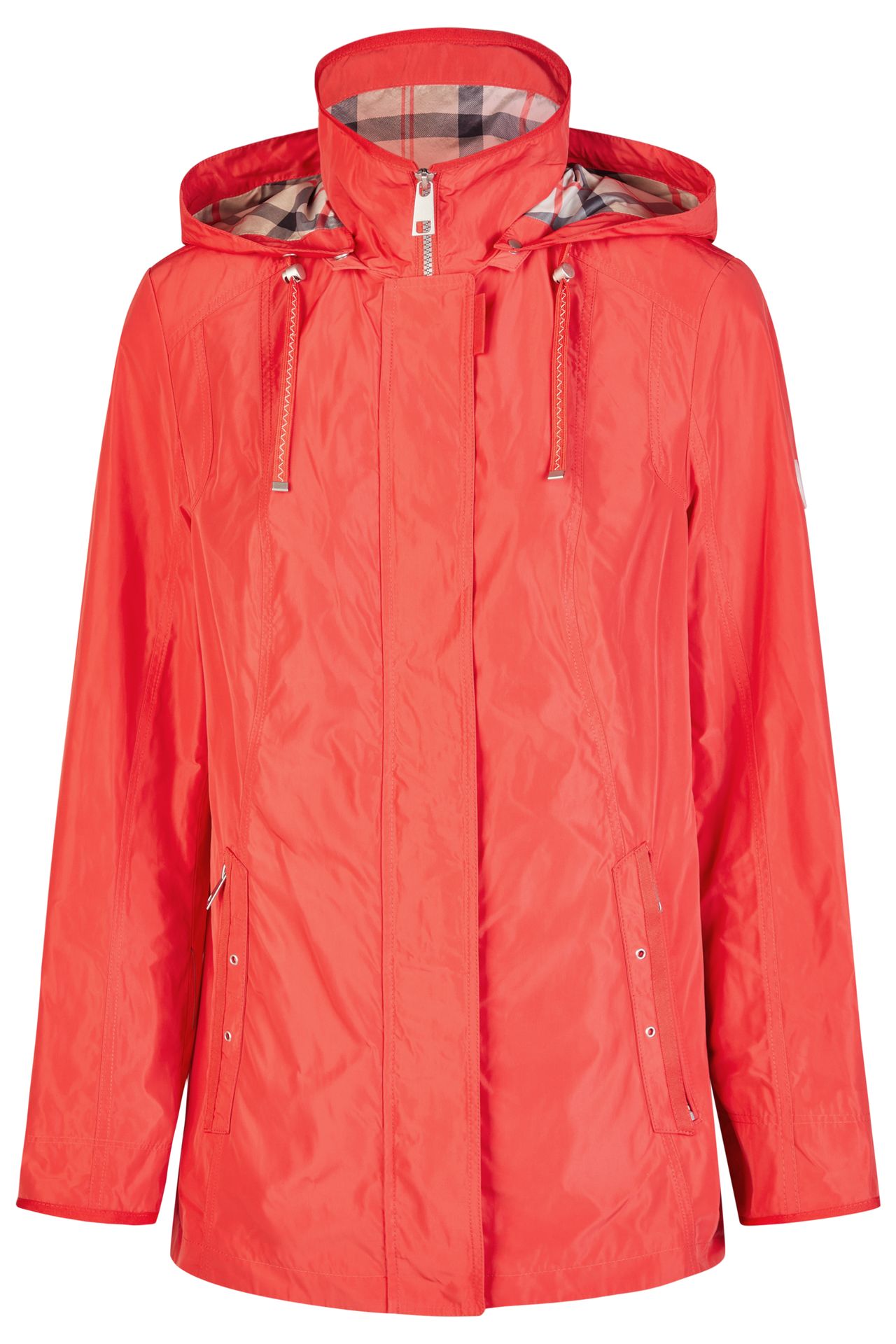 leicht gechinzte Jacke mit Kapuze