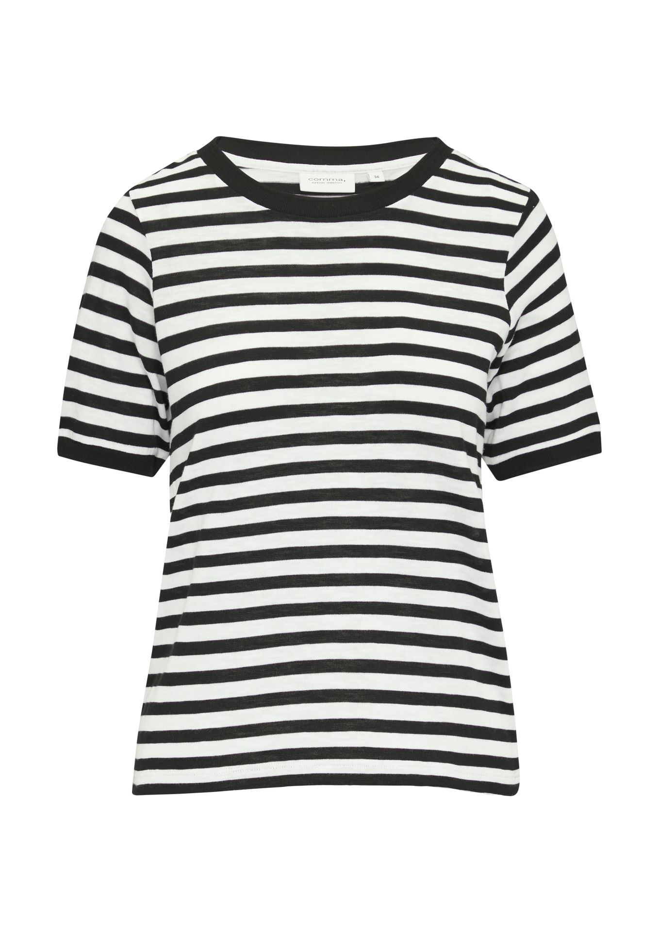 gestreiftes T-Shirt in Strick-Jersey aus Baumwoll-Modal