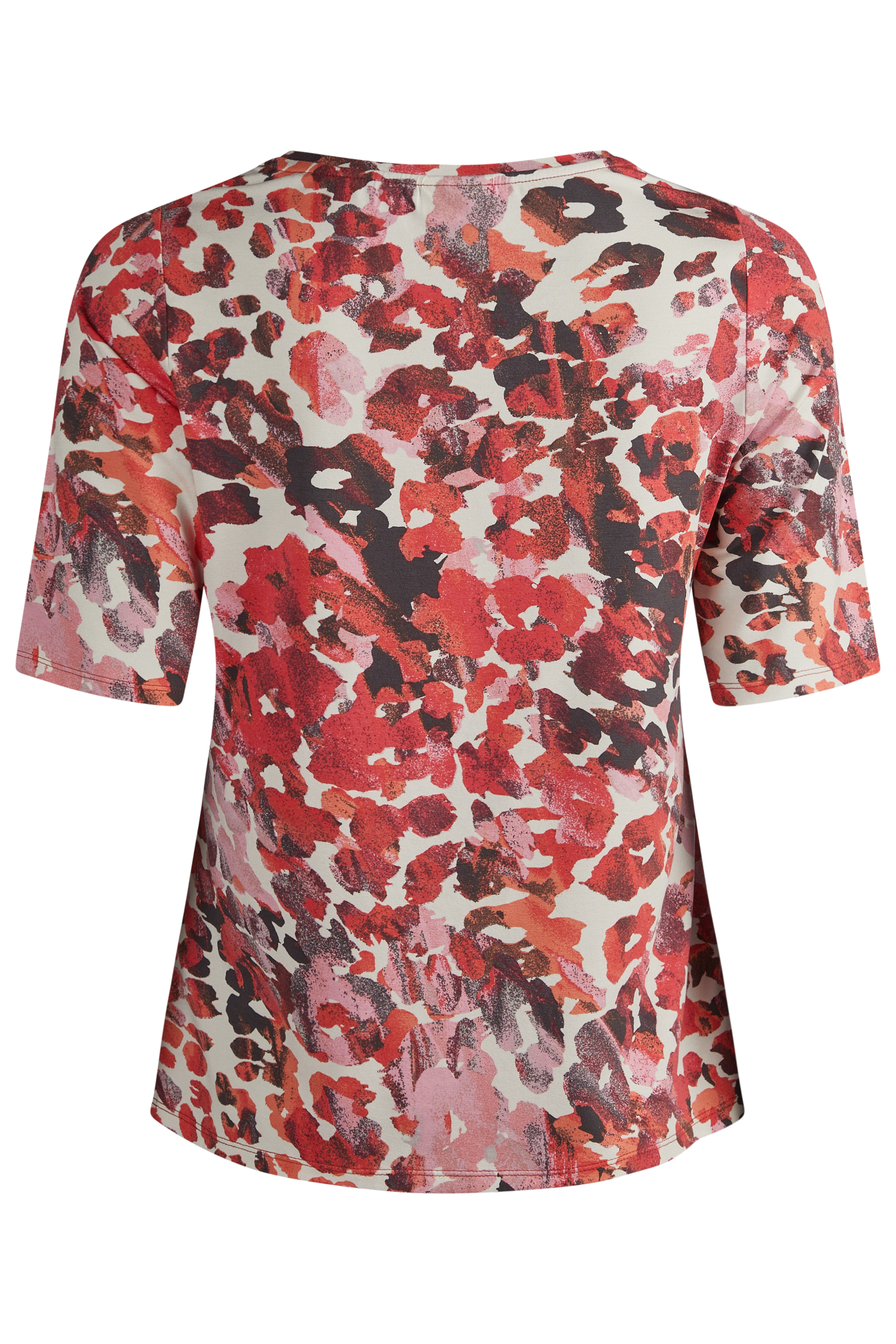 gemustertes T-Shirt aus Viskose-Stretch