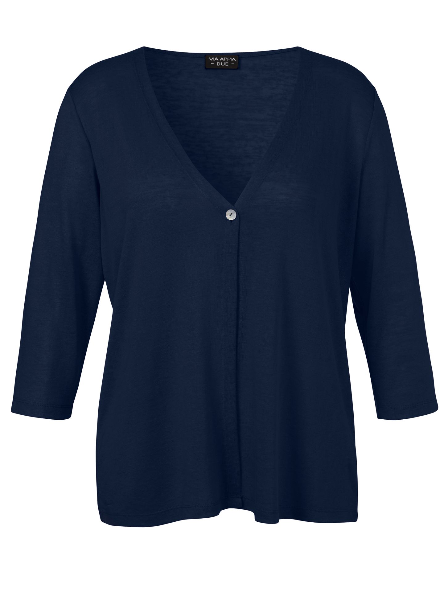 leichte Sommer-Jacke mit Krempelarm aus Viskose-Strick