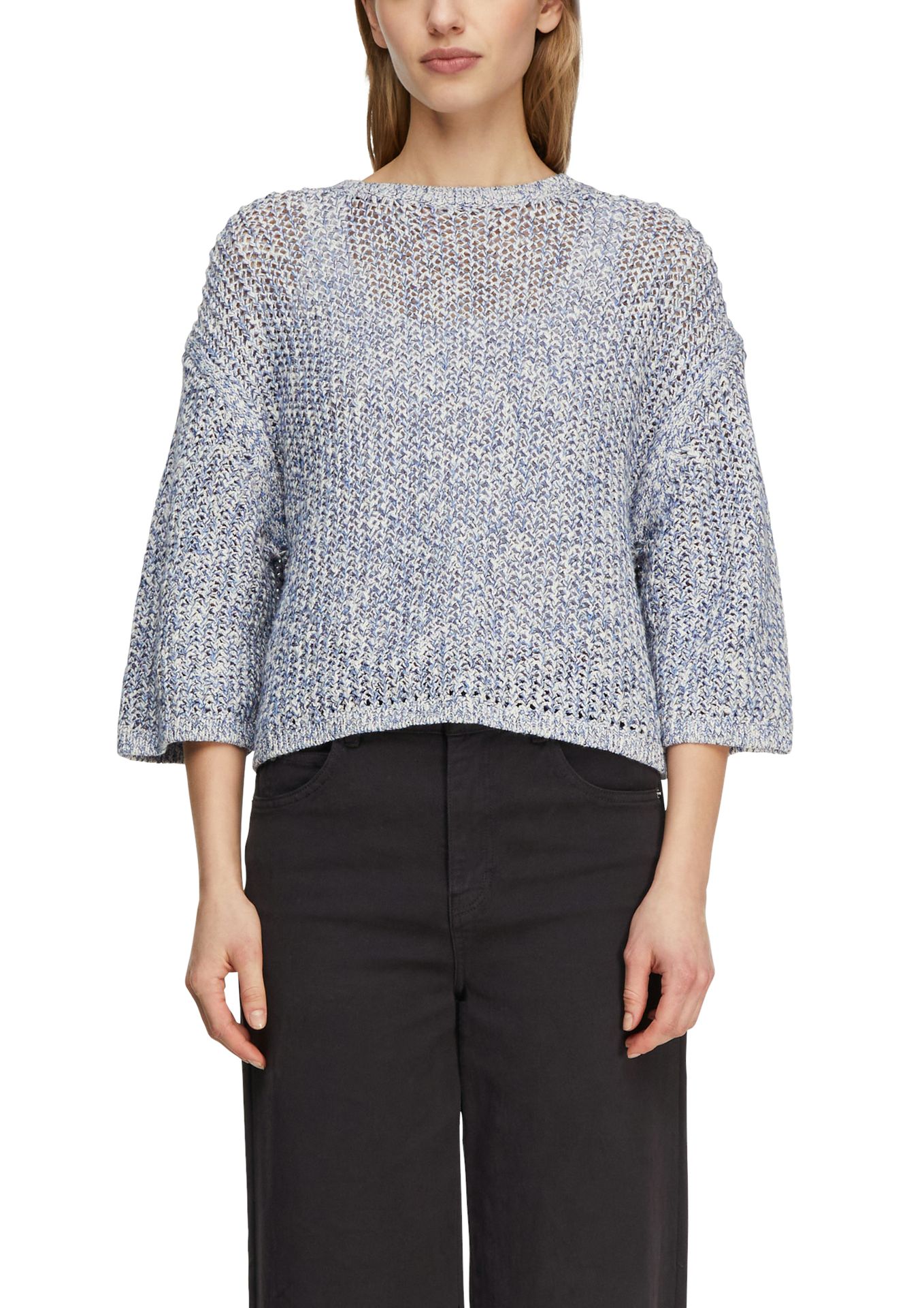 luftig leichter Sommer-Strickpullover aus Baumwoll-Mix