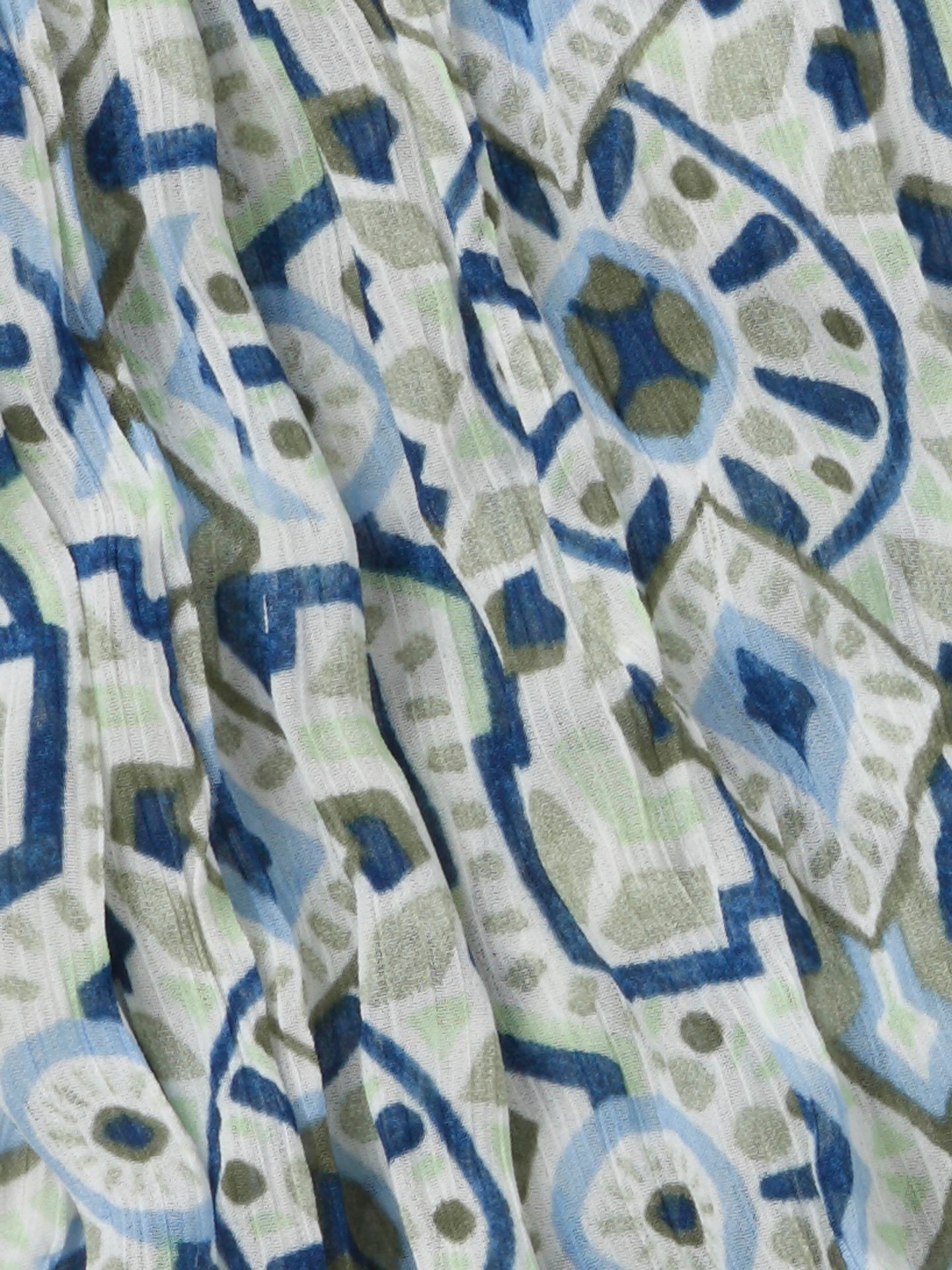 pflegekeichter Krinkle-Schal mit Allover-Druck