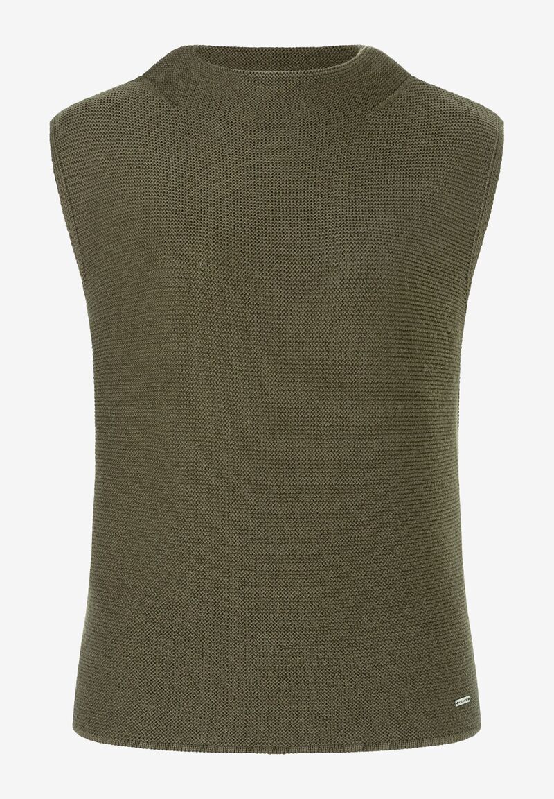 Strick-Pullunder aus Baumwoll-Mix im Linksgestrick