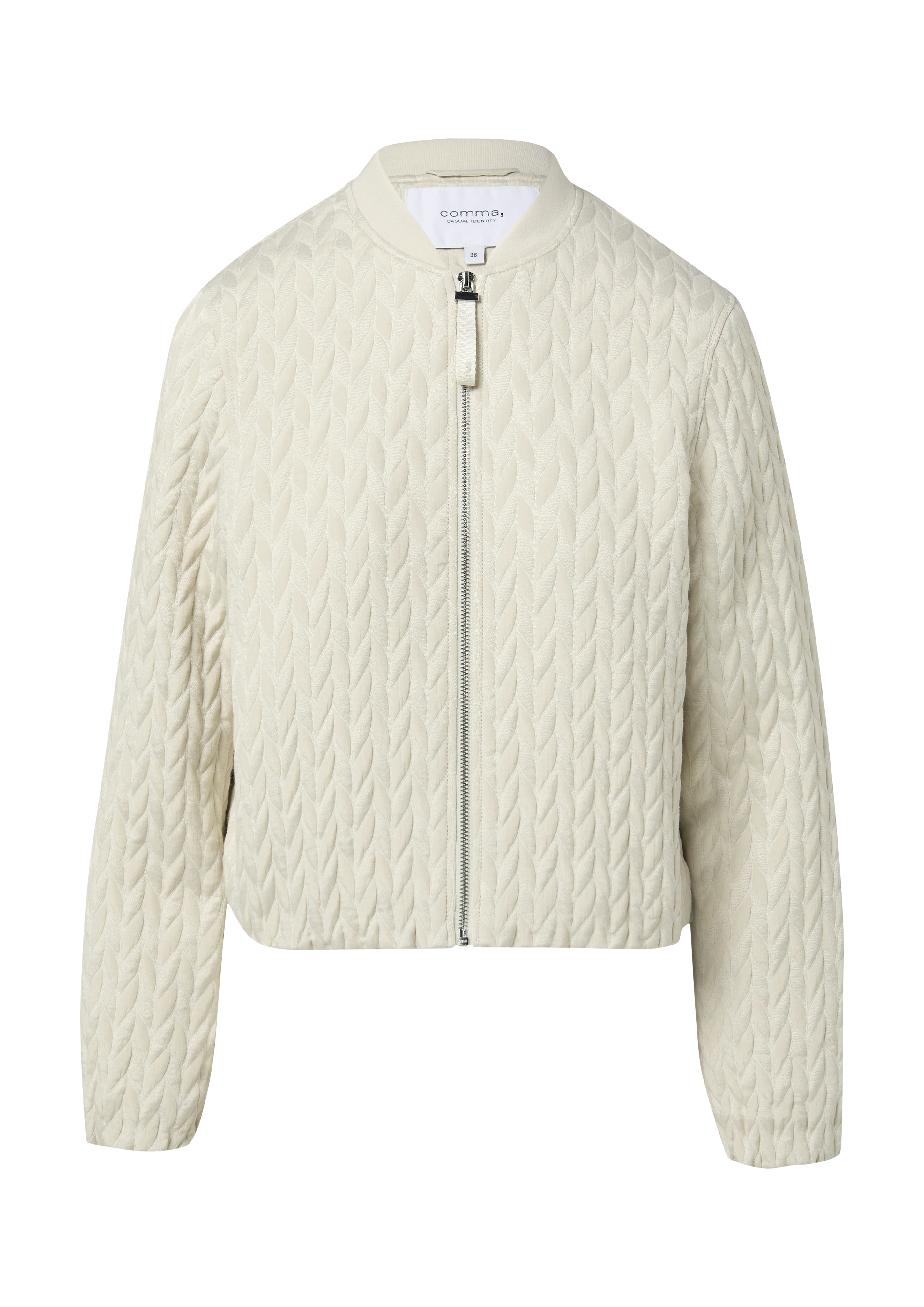 leichte Sweat-Jacke in Steppoptik