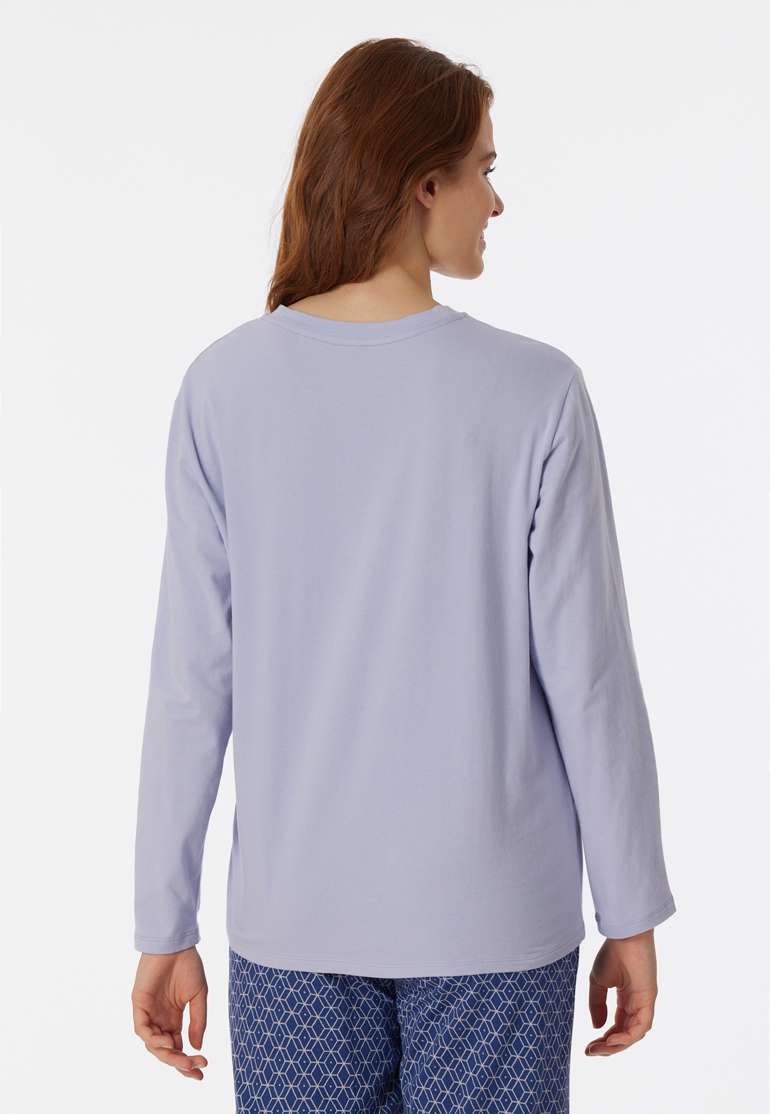 Damen-Night-Langarmshirt aus Baumwolle "Mix&Relax"