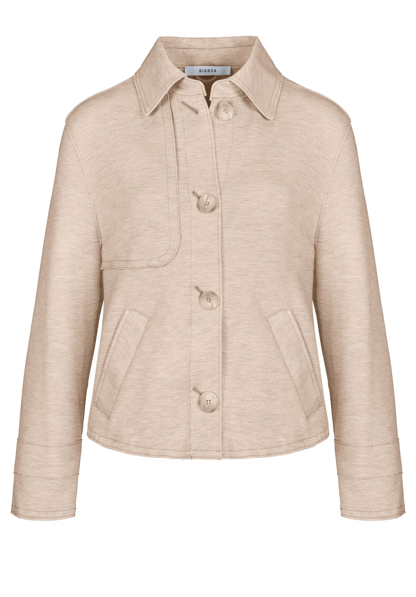 Kurzjacke "KATHERIN" im Doubleface-Look in Scuba-Qualität aus Viskose-Mix