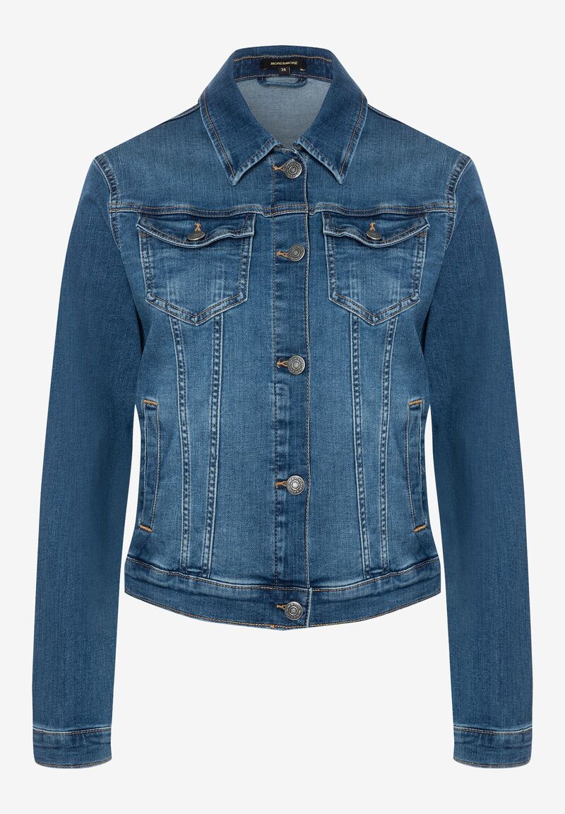Jeansjacke in  blue denim aus Baumwoll-Elasthan