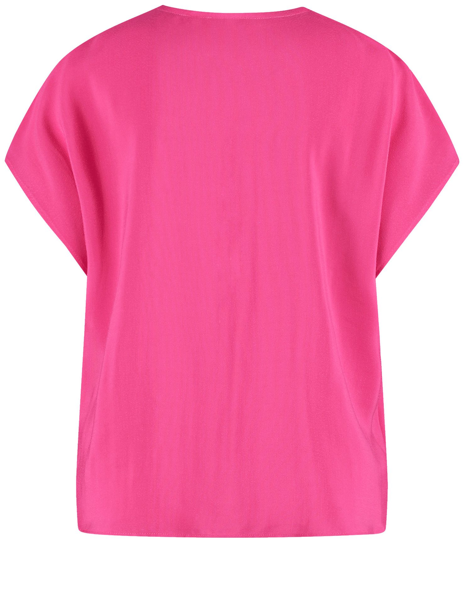 uni Blusenshirt mit aufspringender Falte aus reiner Viskose