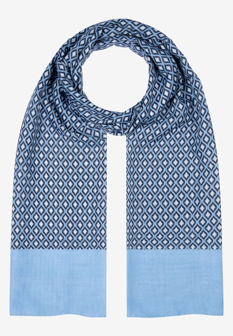Chiffon-Schal  mit graphischem Minimal-Print