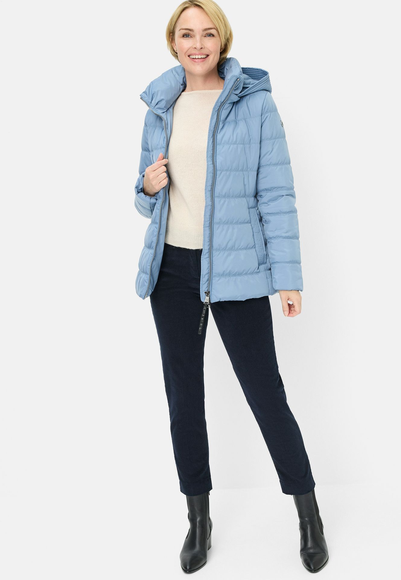 kurze Winter-Steppjacke mit Thermofleece