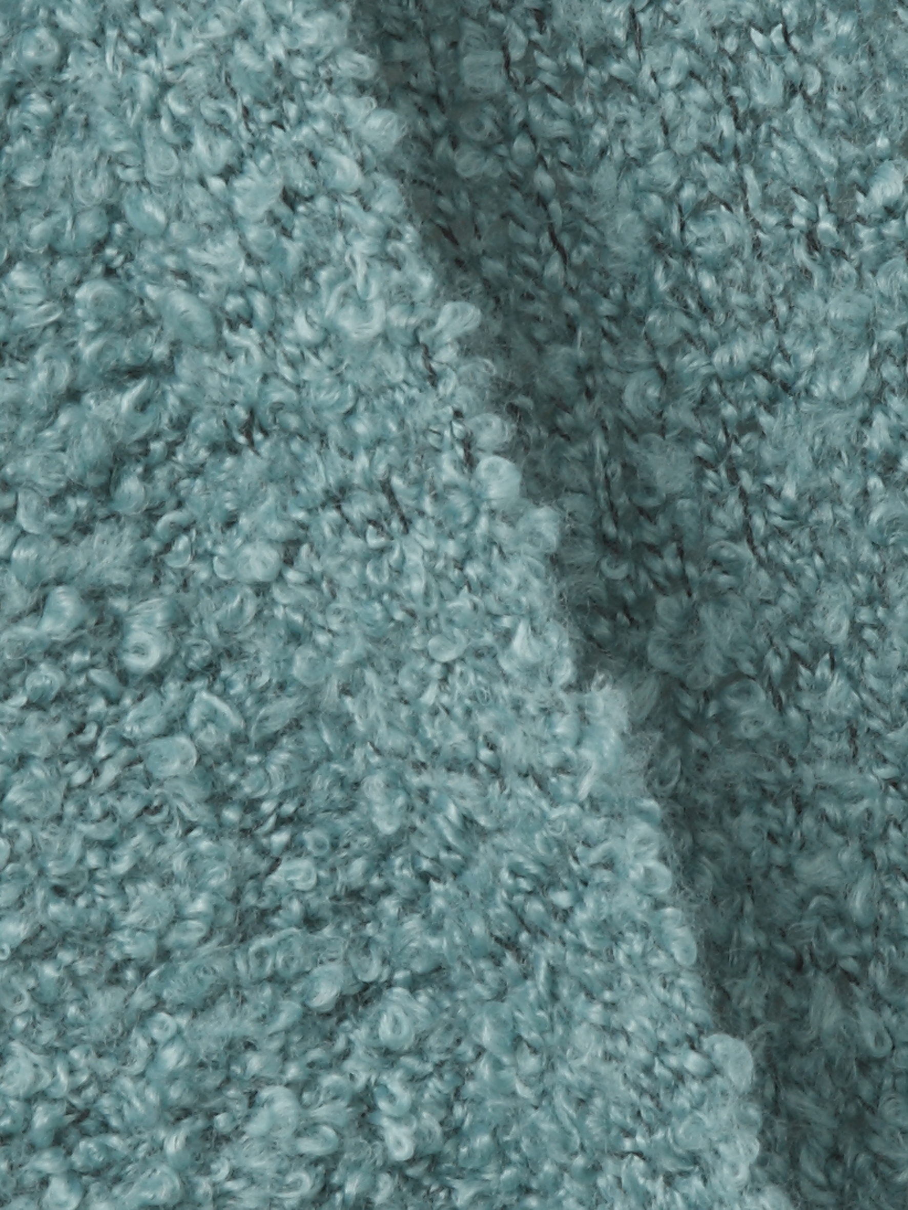 offene Boucle-Strickjacke mit Wollanteil