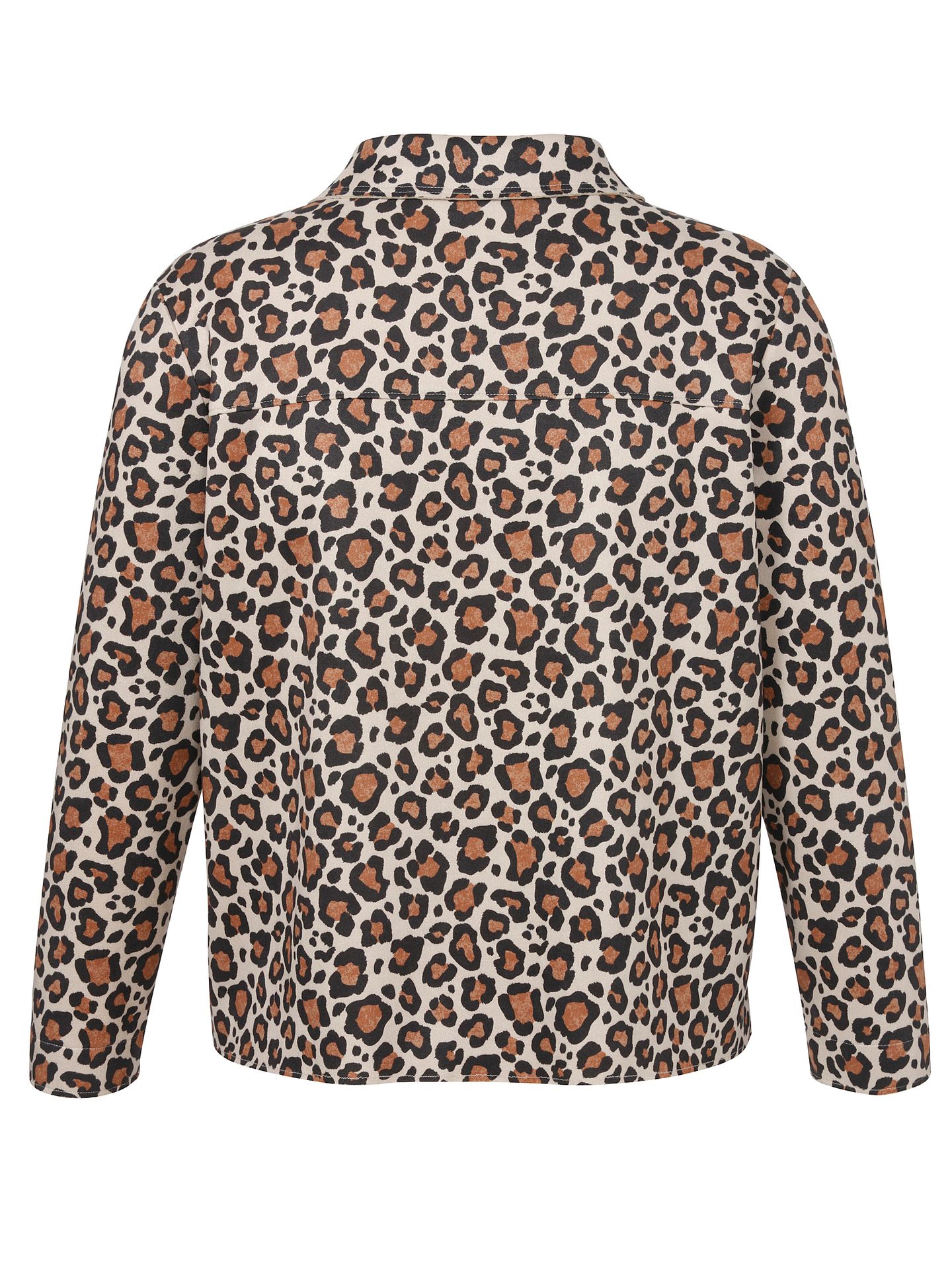 kurze Jersey-Jacke mit  Leo-Print