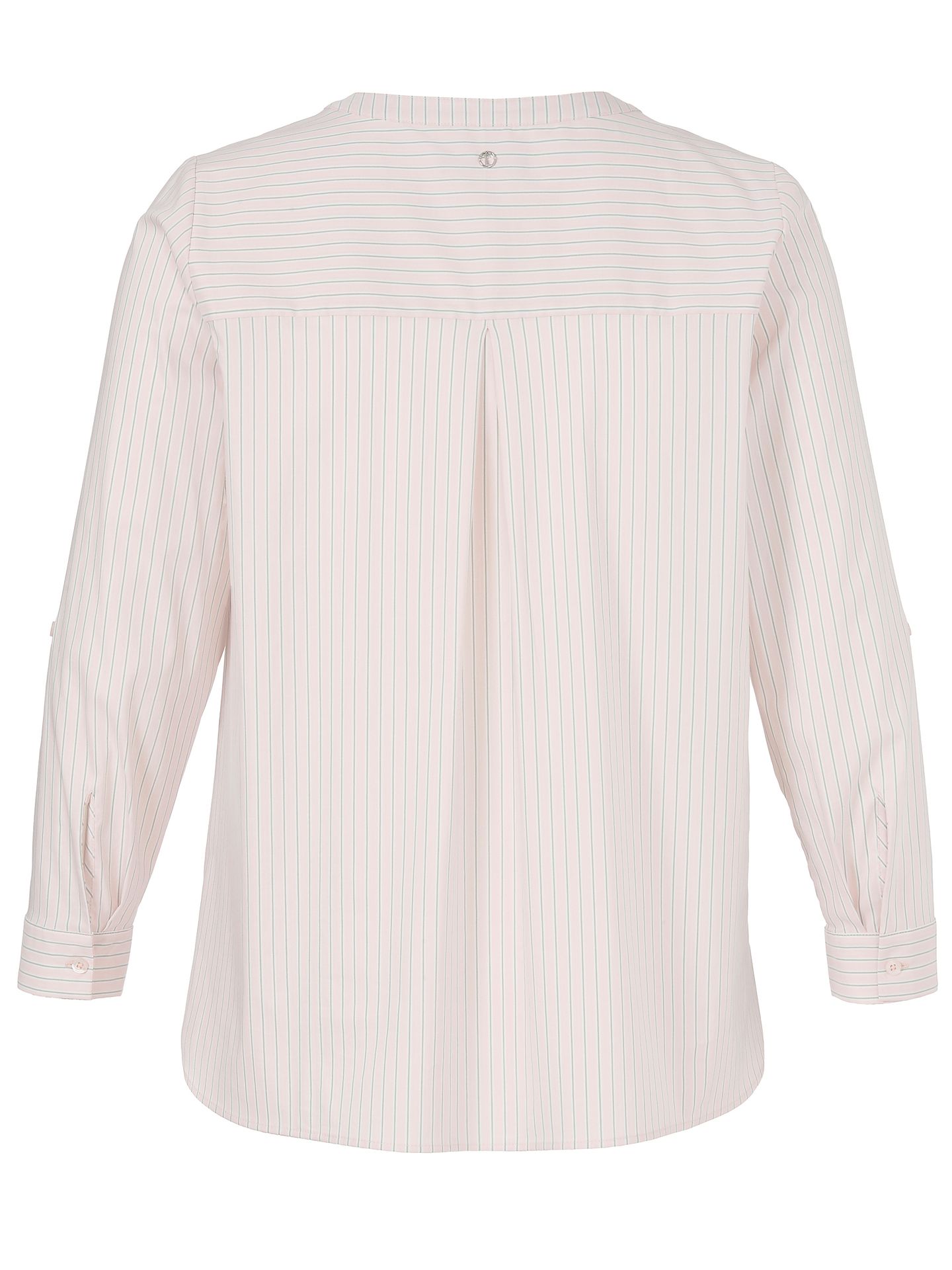 feine Streifen-Tunika-Bluse aus Baumwoll-Mix mit Elasthan
