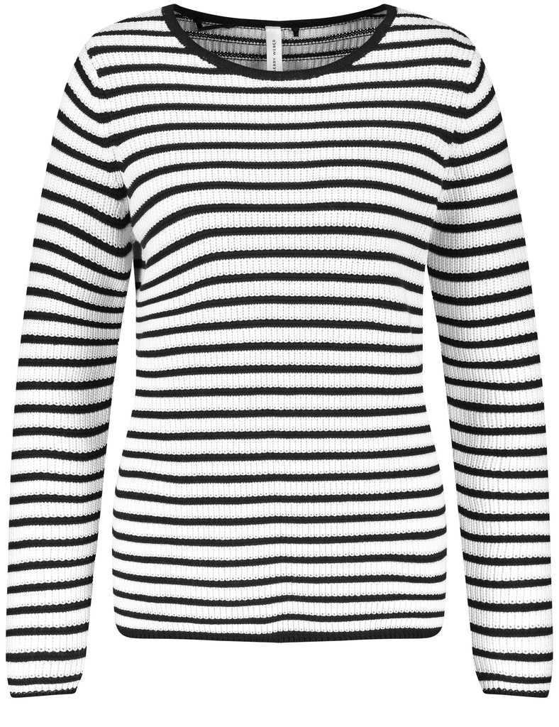 Baumwoll-Pullover in Strukturstrick "GOTS" zertifiziert